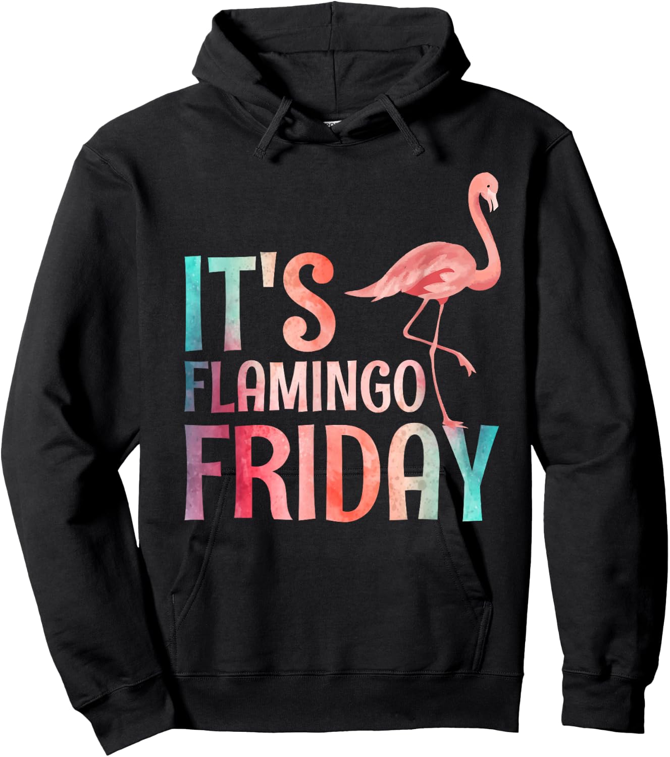 It's Flamingo Friday Hoodie - Hoodie | Black