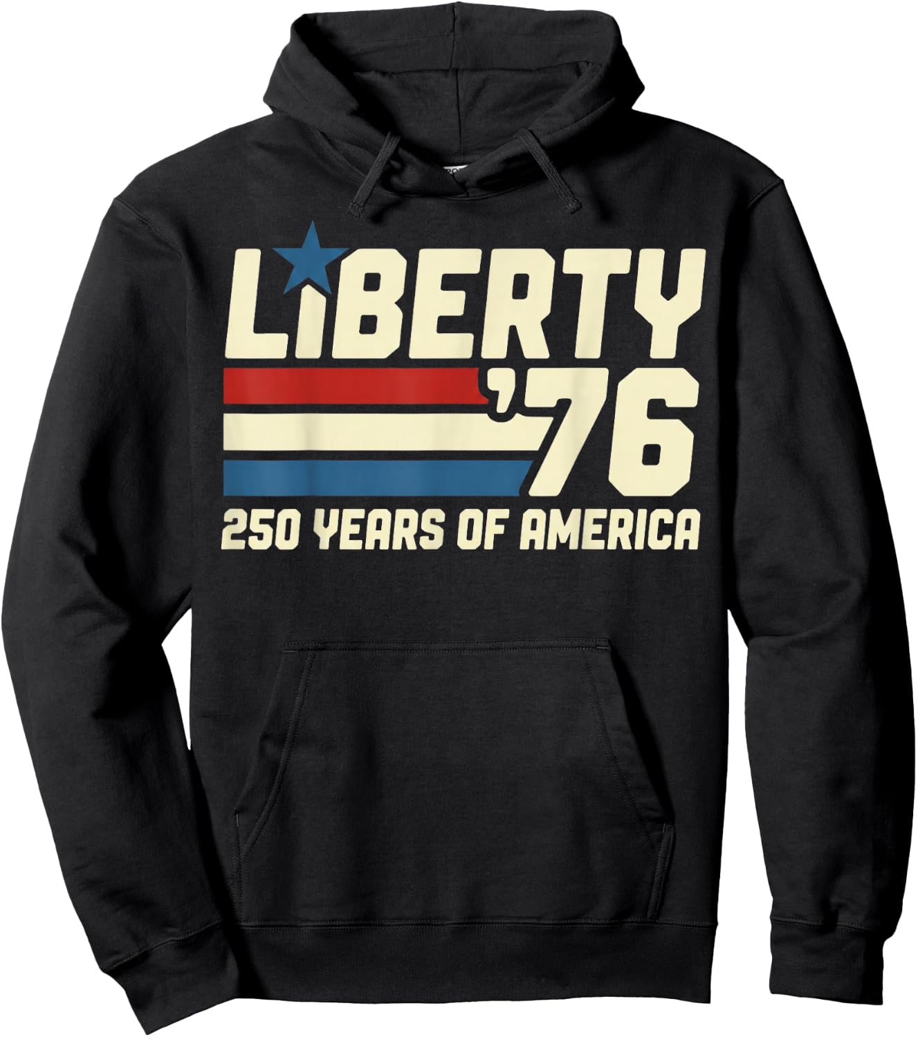 Liberty '76 250 Years 1776-2026 American Patriotic Hoodie - Hoodie | Black