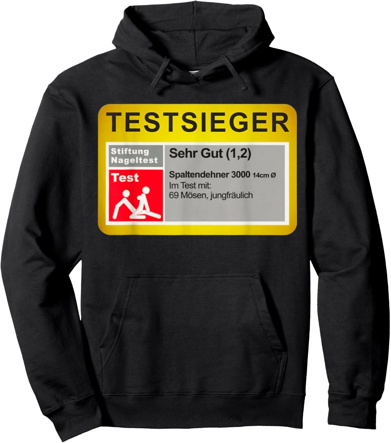 Test Winner Stiftung Nageltest - Adult Humour Funny , black Hoodie - Hoodie | Black