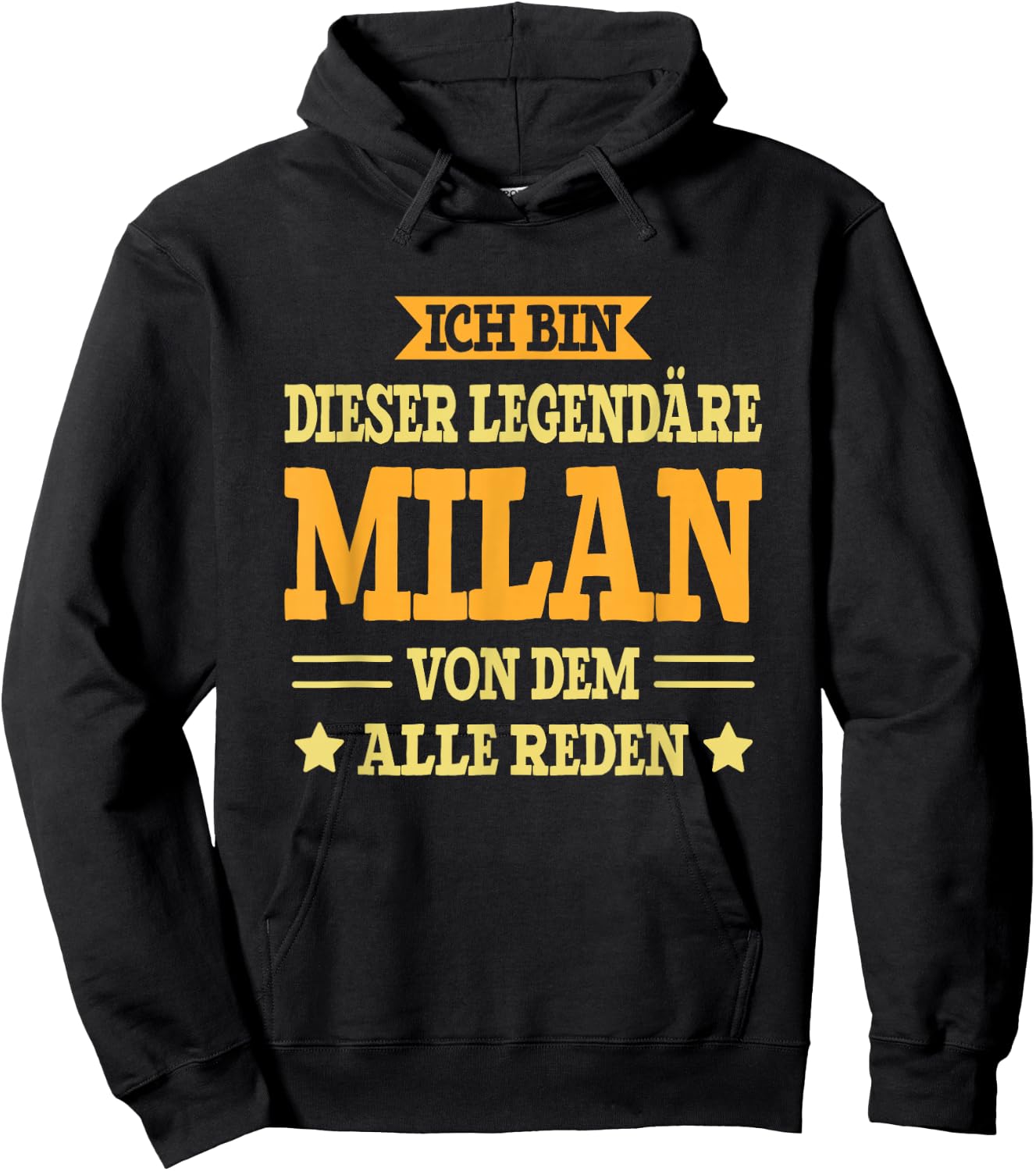 Milan - Funny First Name Name Saying Milan , black Hoodie - Hoodie | Black