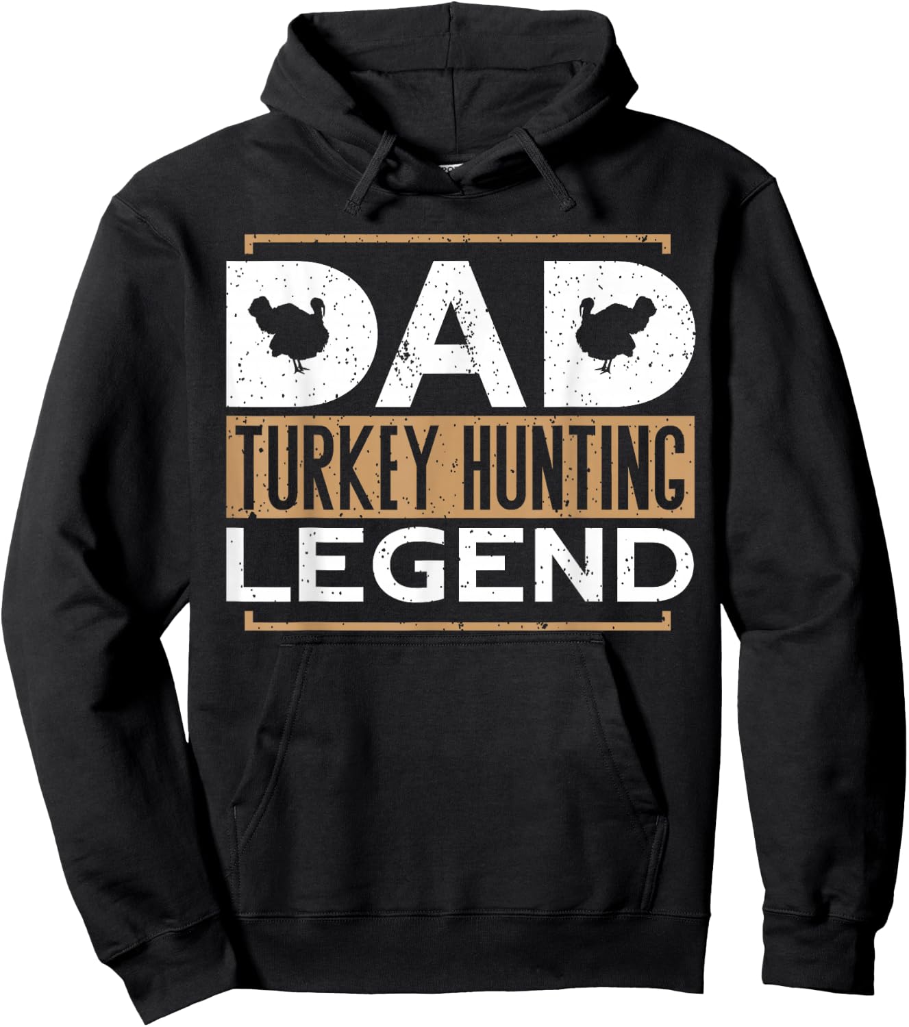 Dad Turkey Hunting Legend Father's Day Funny Turkey Hunting Hoodie - Hoodie | Black