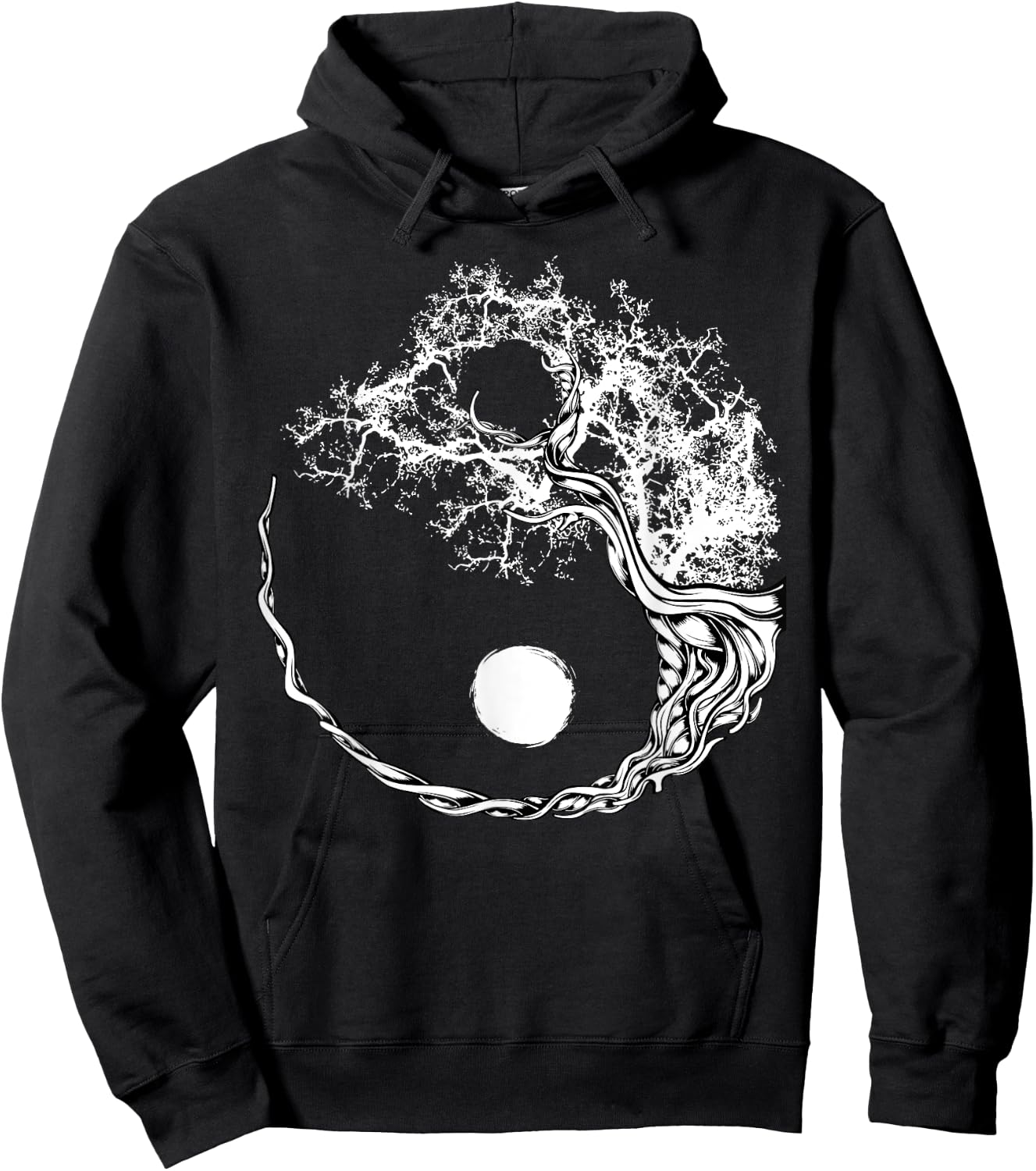 Yin Yang Bonsai Tree Japanese Buddhist Zen Spiritual Japan Hoodie - Hoodie | Black