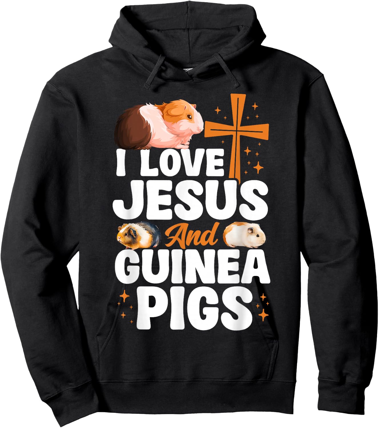 Guinea Pig Jesus Faith Christian I Love Jesus And Guinea Hoodie - Hoodie | Black