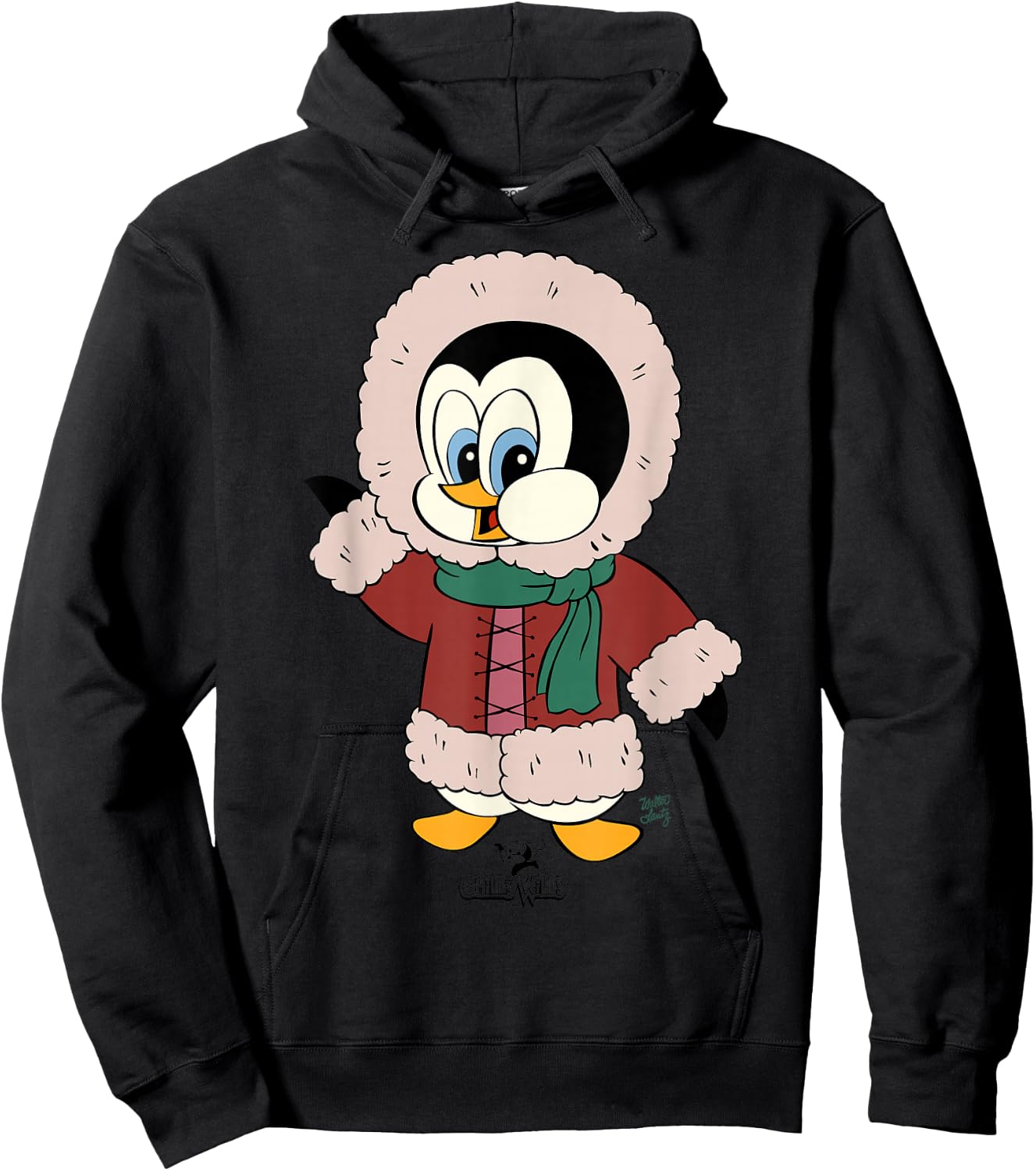 Chilly Willy Kids Holiday Graphic , Grey, Small Hoodie - Hoodie | Black