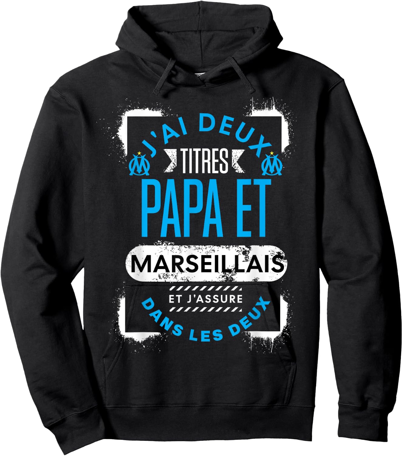 Supporter de Marseille Dad Father's Day Man Humour , Black, S Hoodie - Hoodie | Black