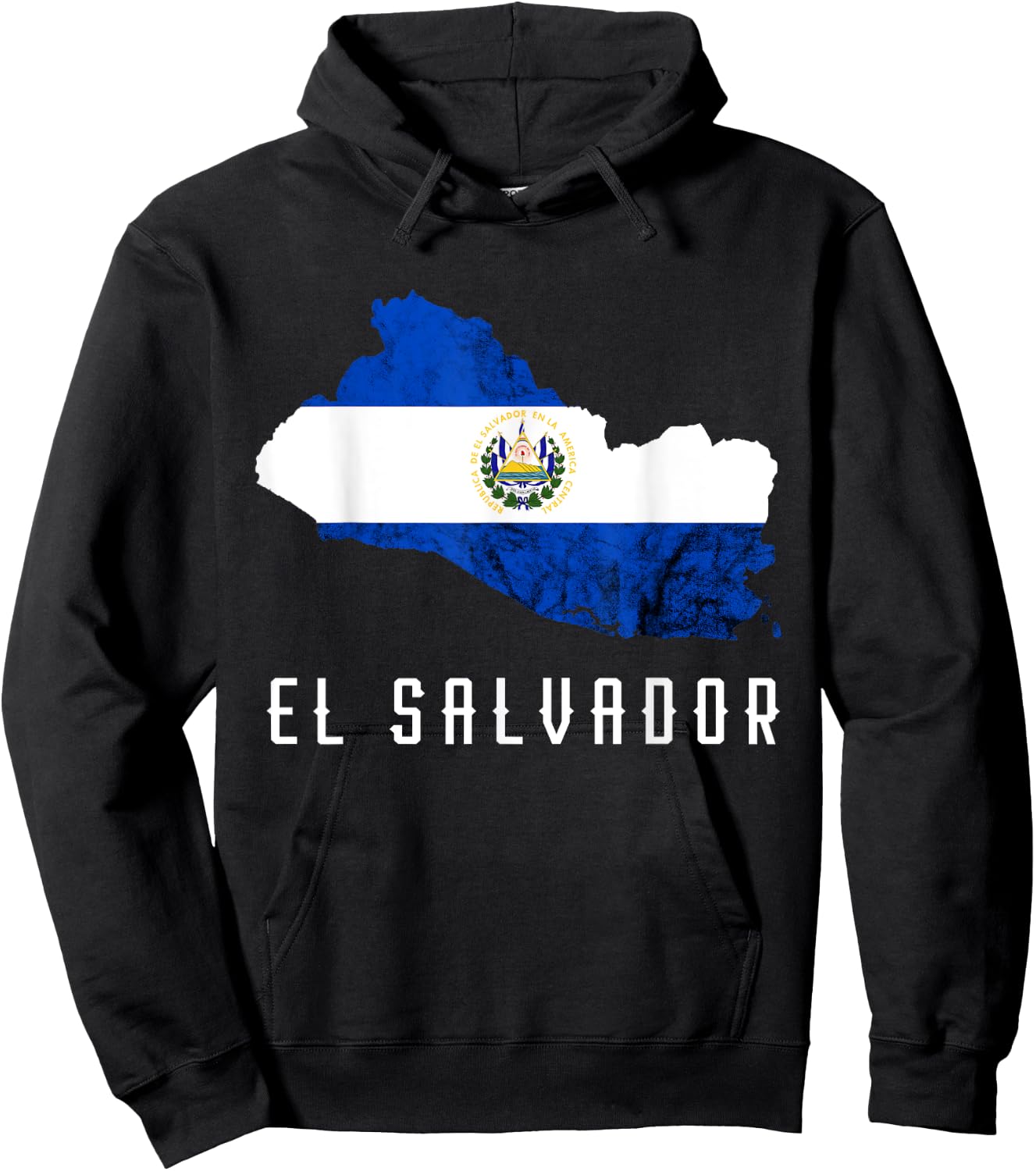 El Salvador Republica De El Salvador Map Salvadorean Hoodie - Hoodie | Black