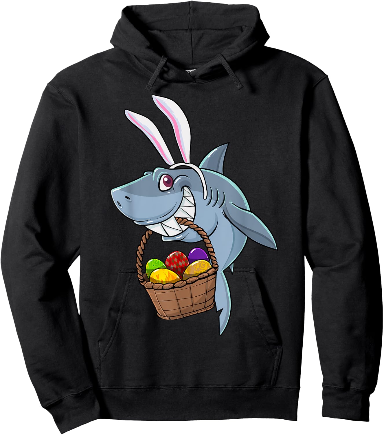 Cute Bunny Shark Easter For Boys Girls Hoodie - Hoodie | Black