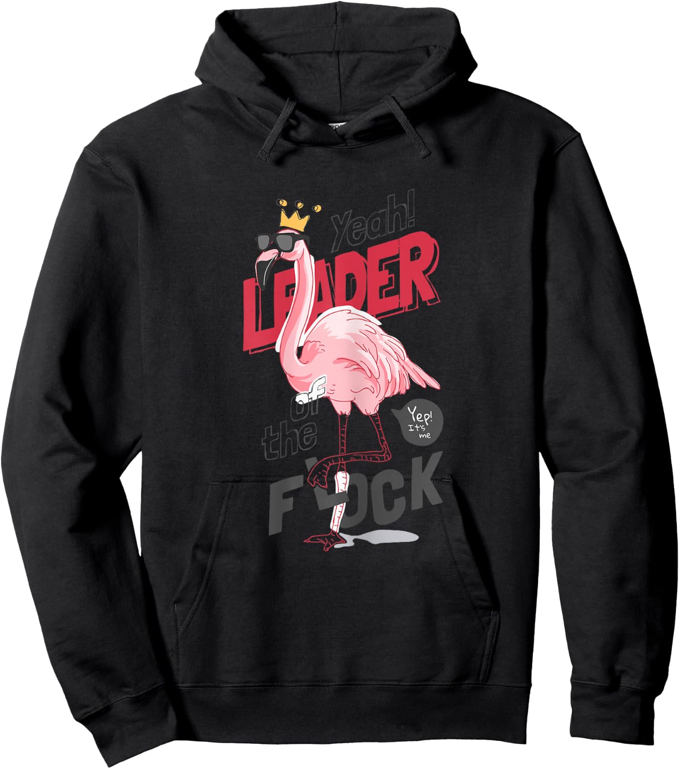Leader Of The Flock Flamingo Mother's Day Hoodie - Hoodie | Black
