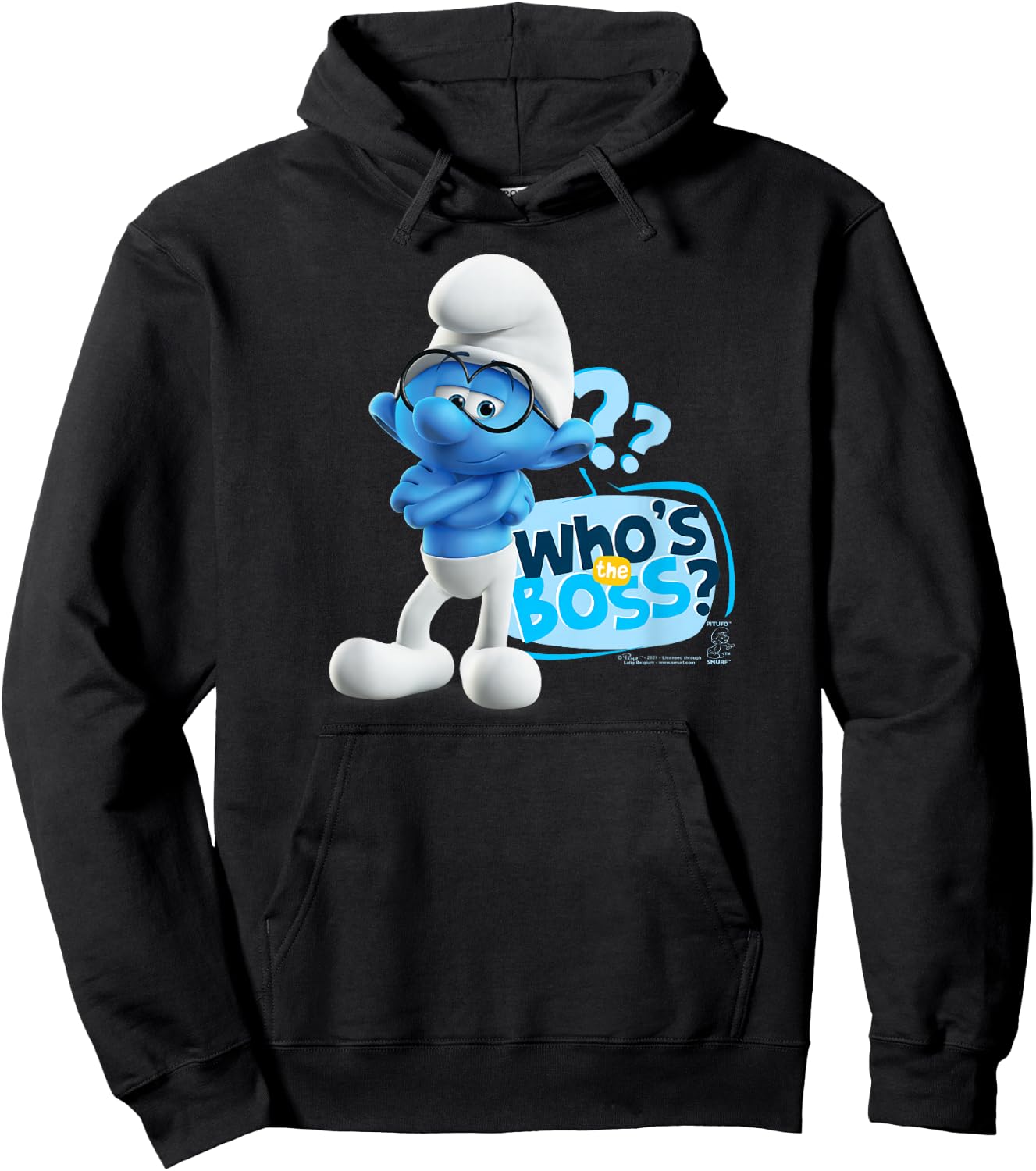 The Smurfs Brainy Who's The Boss? Hoodie - Hoodie | Black