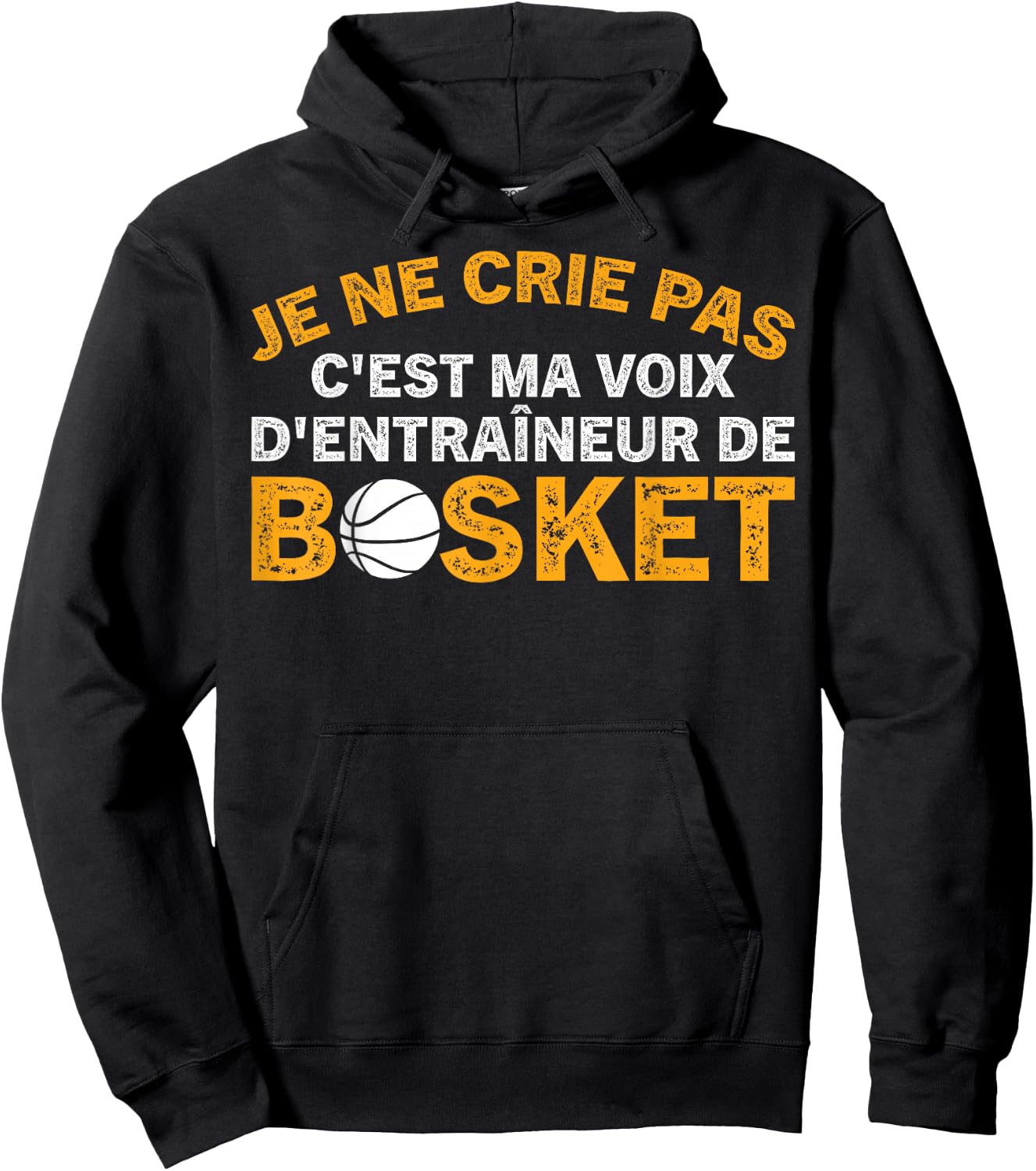 Coach Je Ne Crie Pas Coach Funny Basketball , Black, S Hoodie - Hoodie | Black