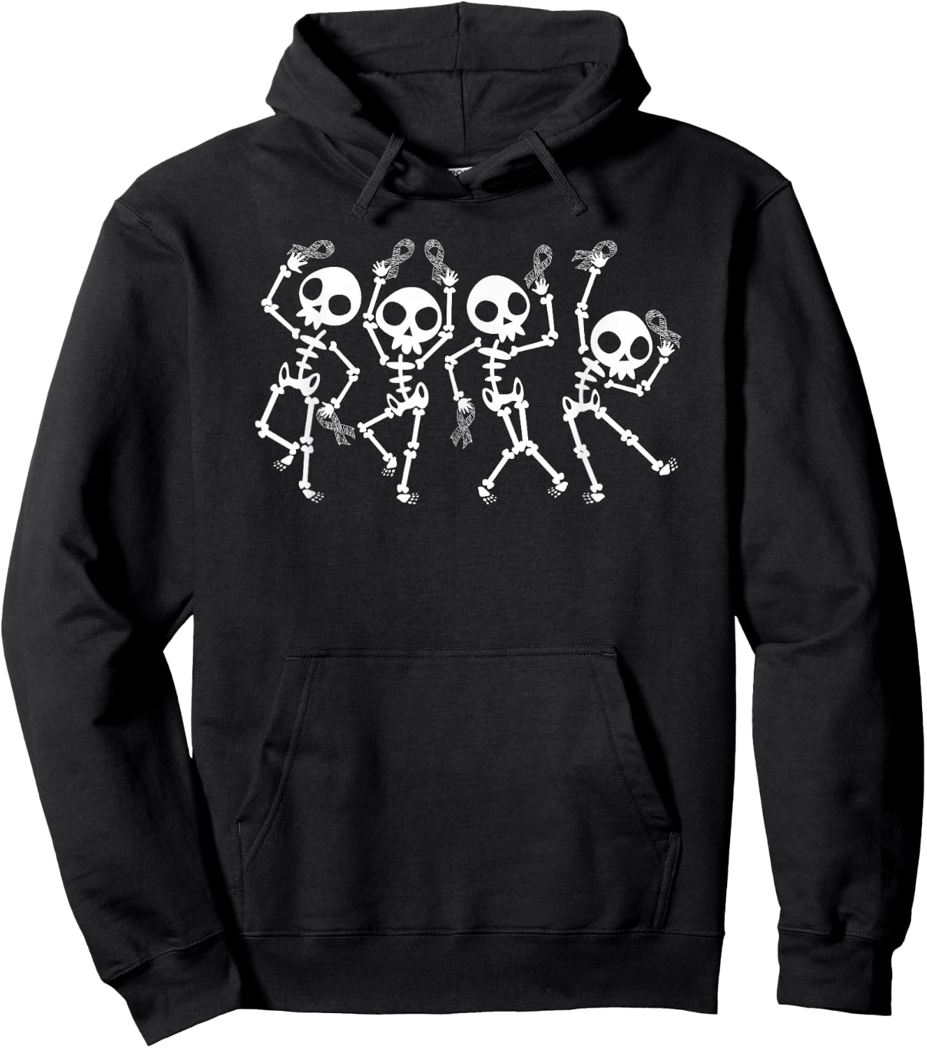 Ehlers Danlos Syndrome Black And White EDS Skeleton Hoodie - Hoodie | Black