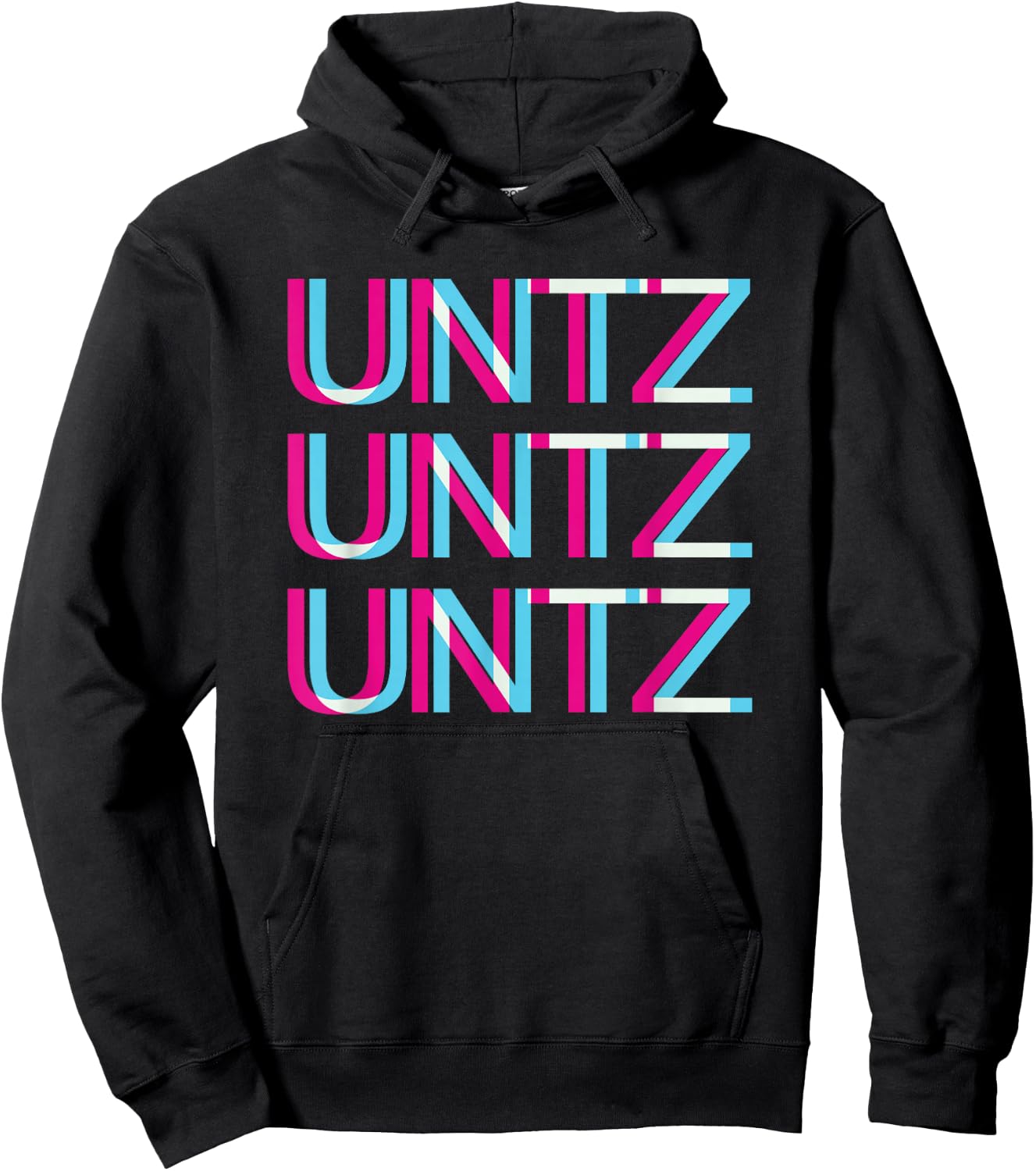 Untz Untz Untz Glitch I Trippy EDM Festival Clothing Techno Hoodie - Hoodie | Black
