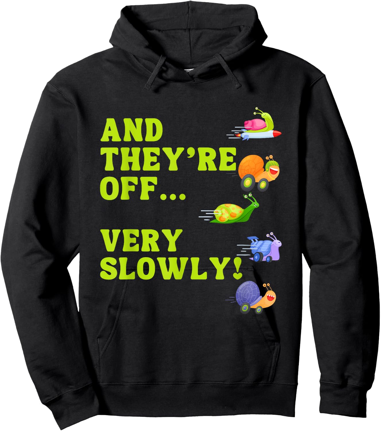 Snail Racing Team Snail Running Team funny Racing snail Hoodie - Hoodie | Black
