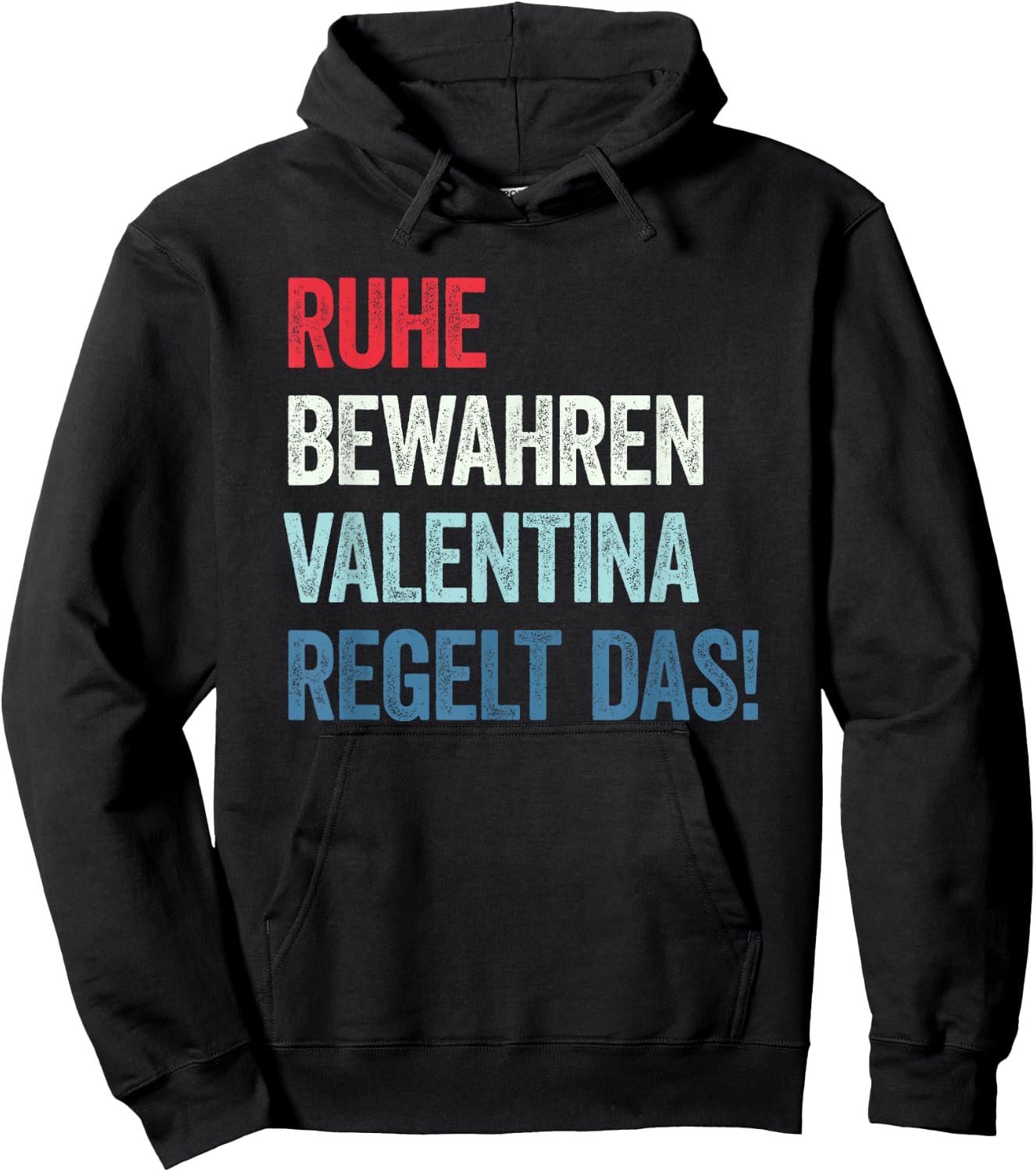 Valentina rules the with peace of mind, black, s Hoodie - Hoodie | Black