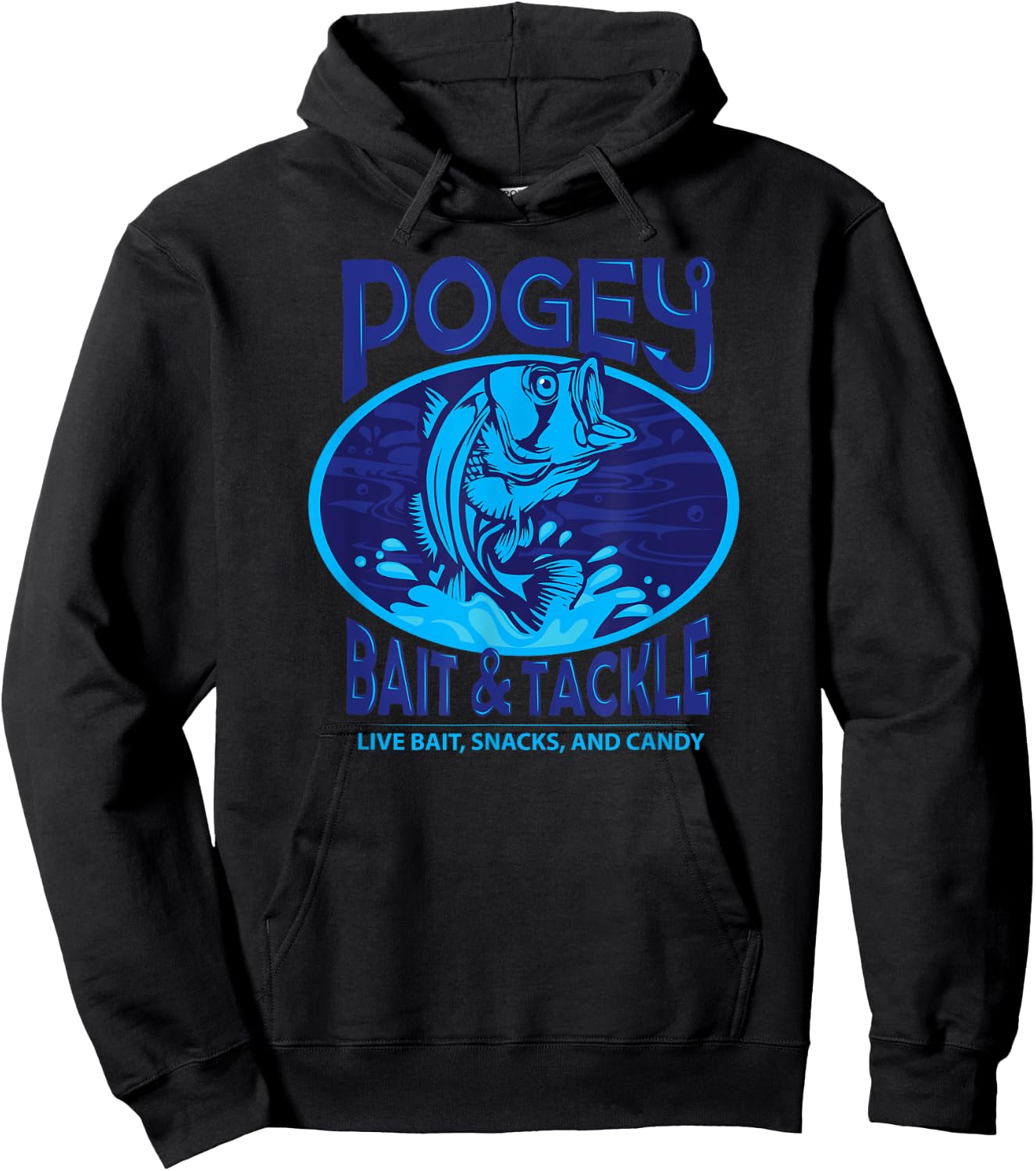 Funny Pogey Bait And Tackle Shop Military Snacks Fishing Hoodie - Hoodie | Black