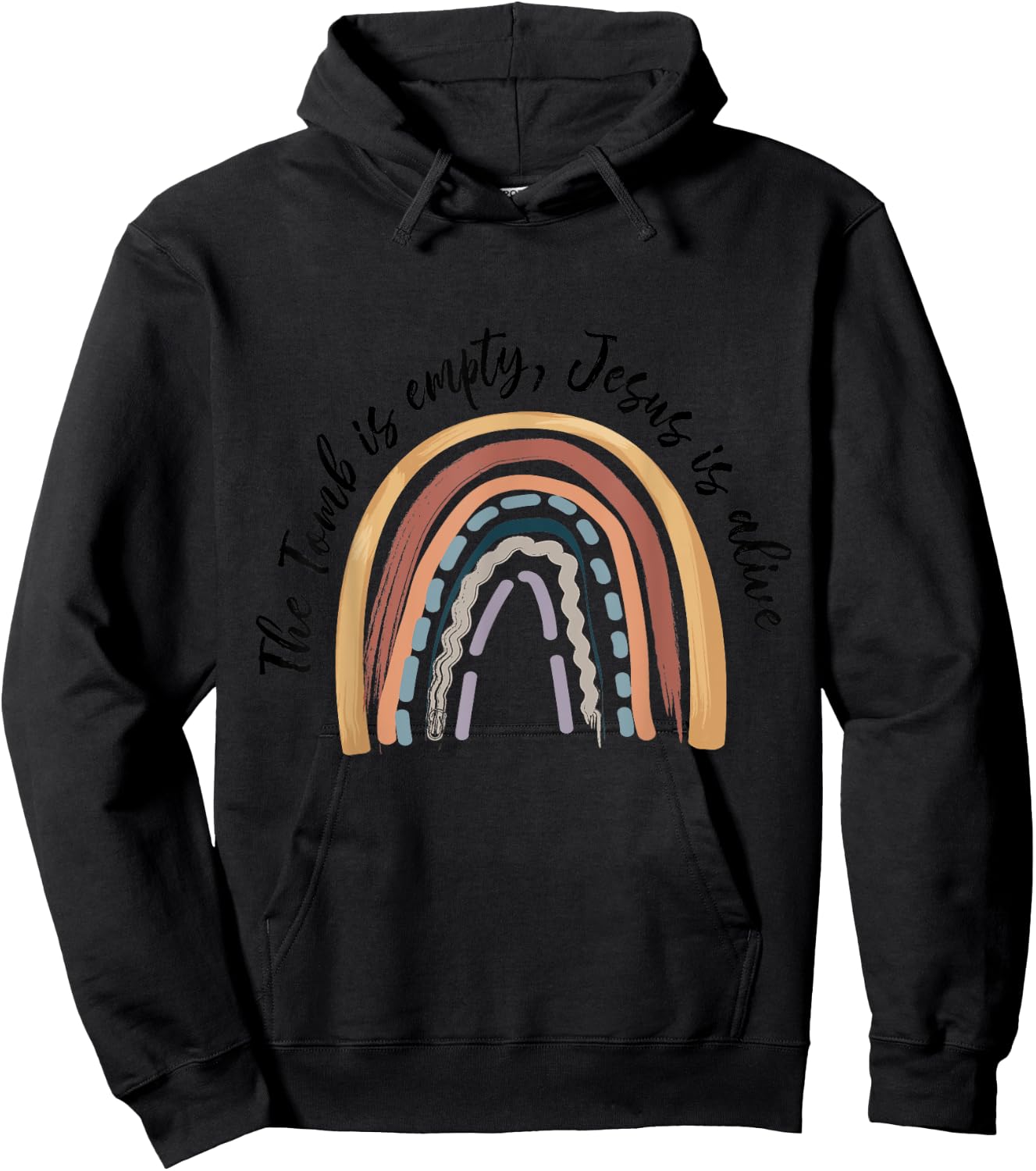 The Tomb Is Empty Jesus Is Alive He Is Risen Happy Easter Hoodie - Hoodie | Black