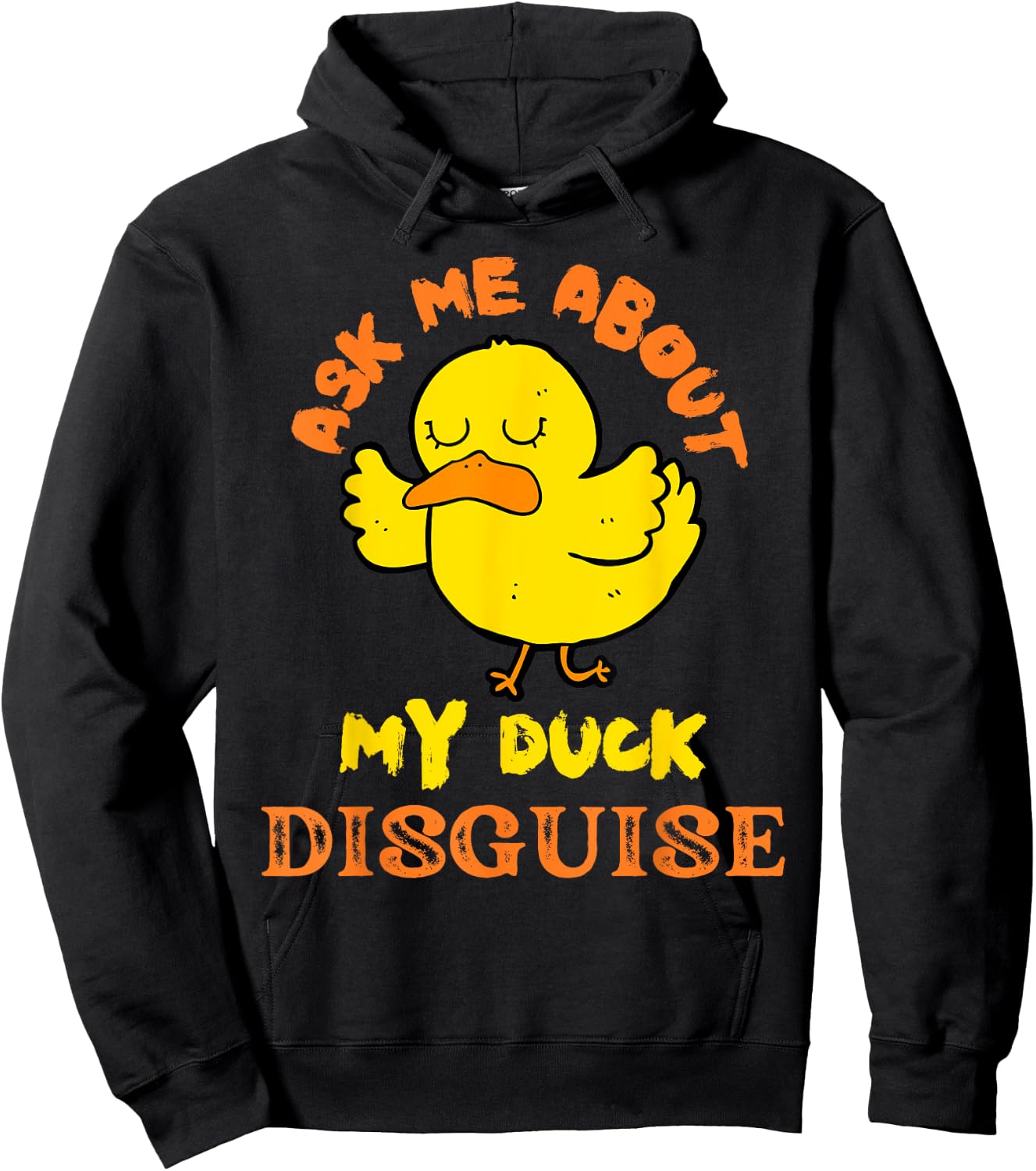 Ask Me About My Duck Disguise Duck Costume Kids Halloween Hoodie - Hoodie | Black