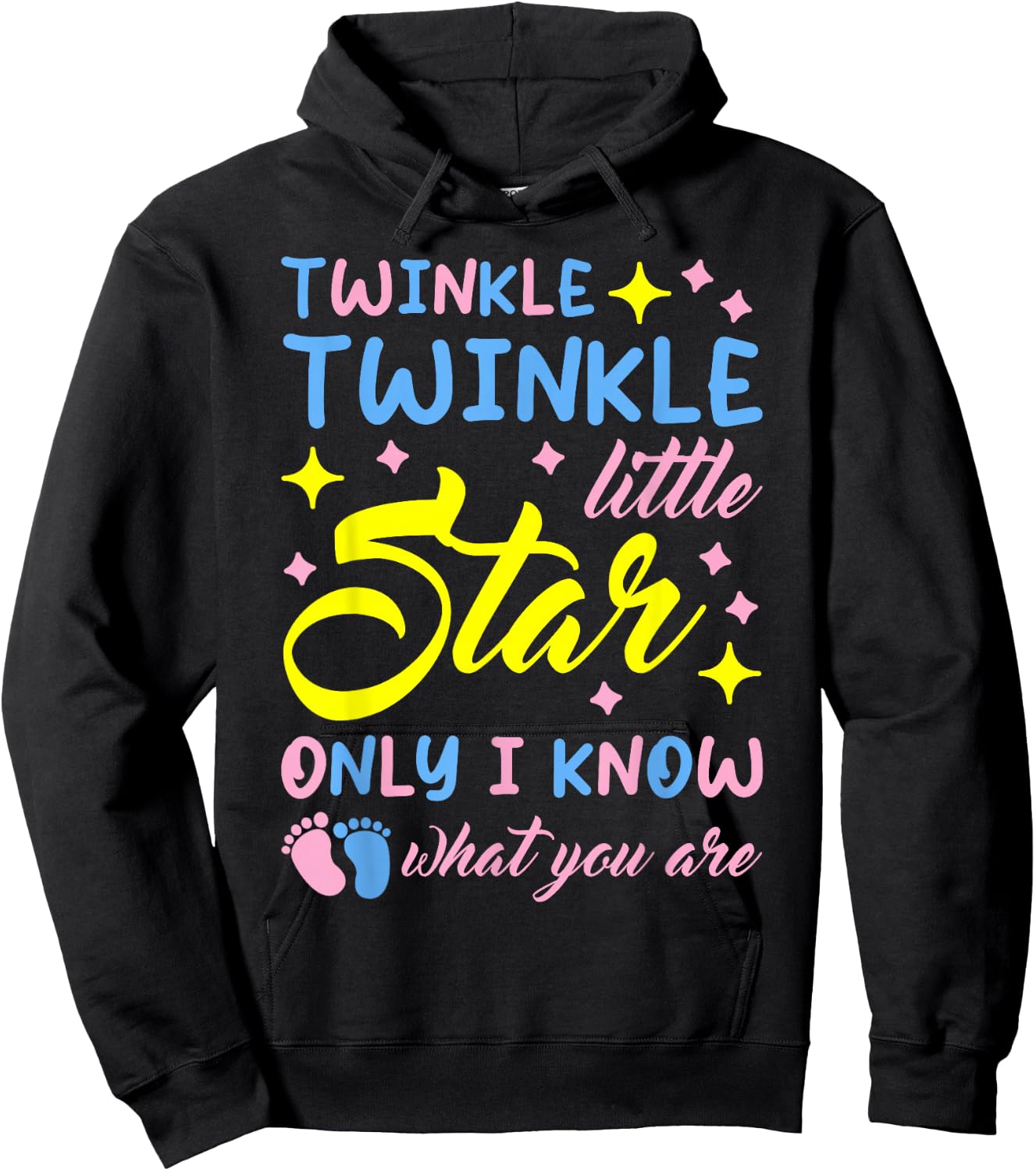 Twinkle Little Star Only I Know What You are Gender Reveal Hoodie - Hoodie | Black