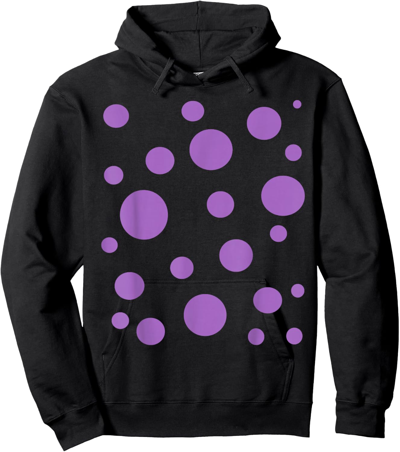 Polka dot Purple Bubble Dalmatian Simple Abstract Hoodie - Hoodie | Black