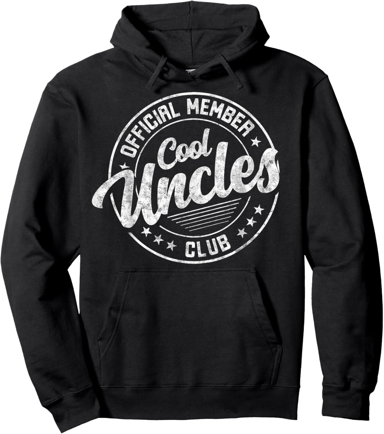 Oficial Member Cool Uncles Club Father's Day Uncle Funny Hoodie - Hoodie | Black