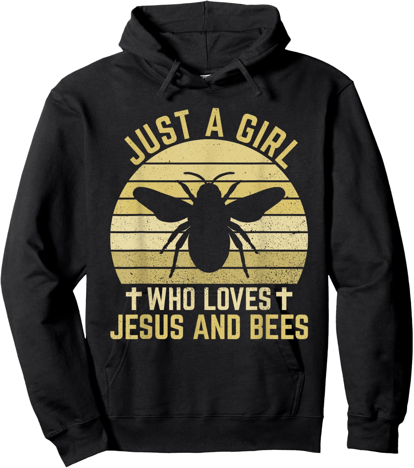 Jesus And Bees - Christian Girl And Women Hoodie - Hoodie | Black