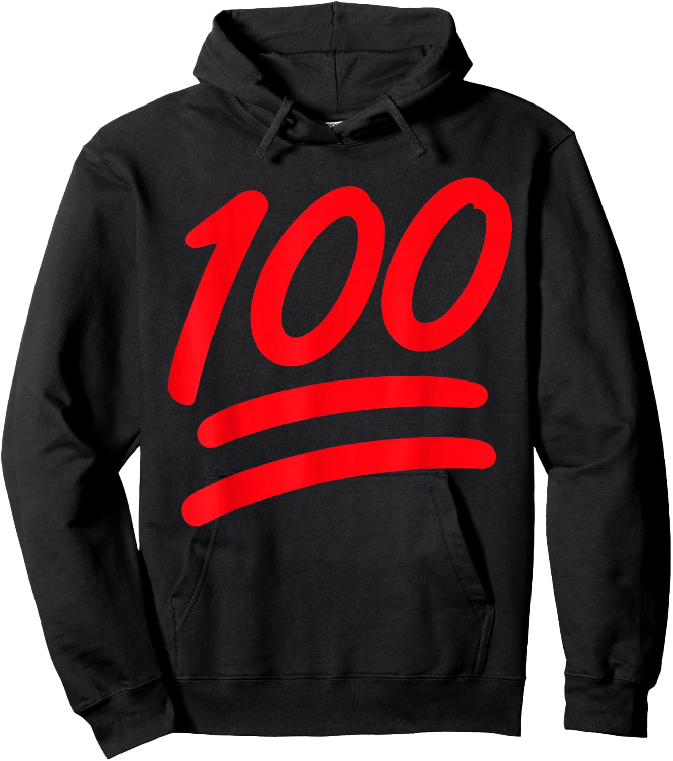 Funny Emoticon Hundred Points Symbol 100 Score Hoodie - Hoodie | Black