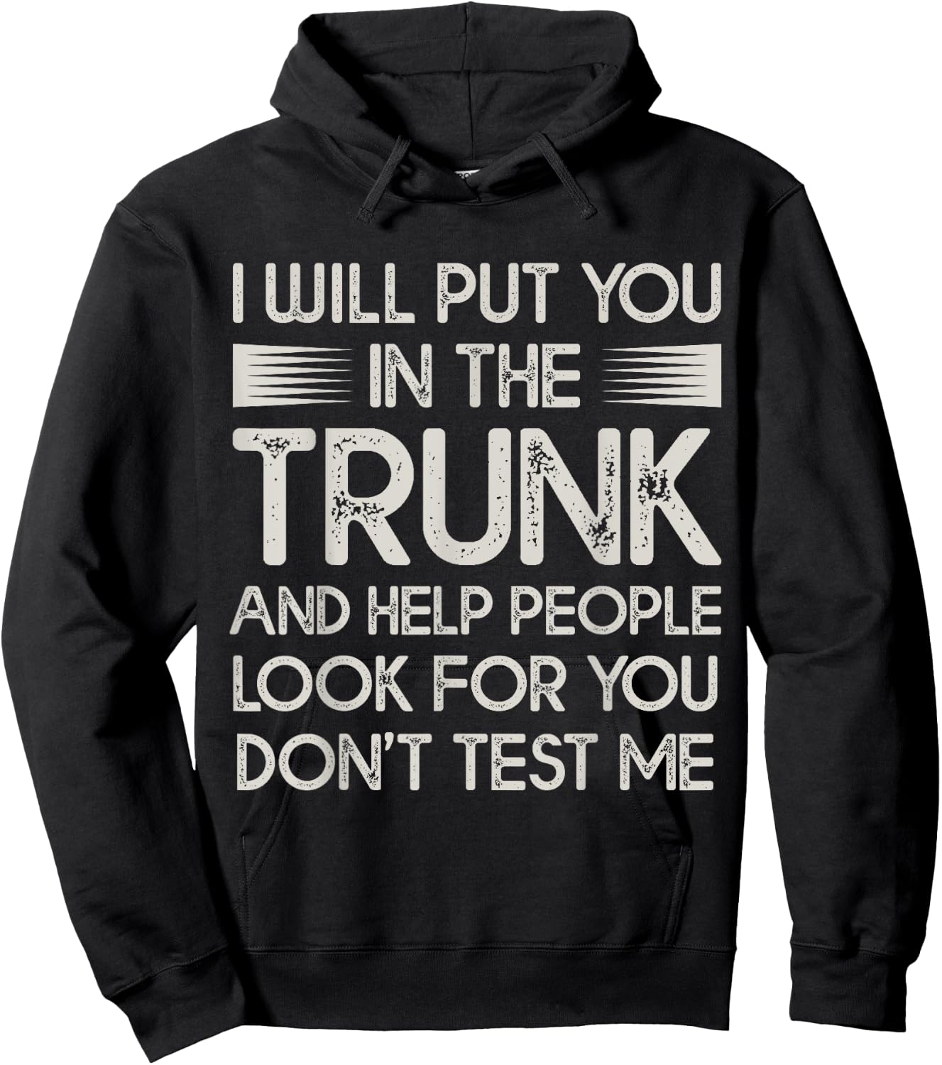 I Will Put You In the Trunk Sarcastic Humor Men Women Hoodie - Hoodie | Black