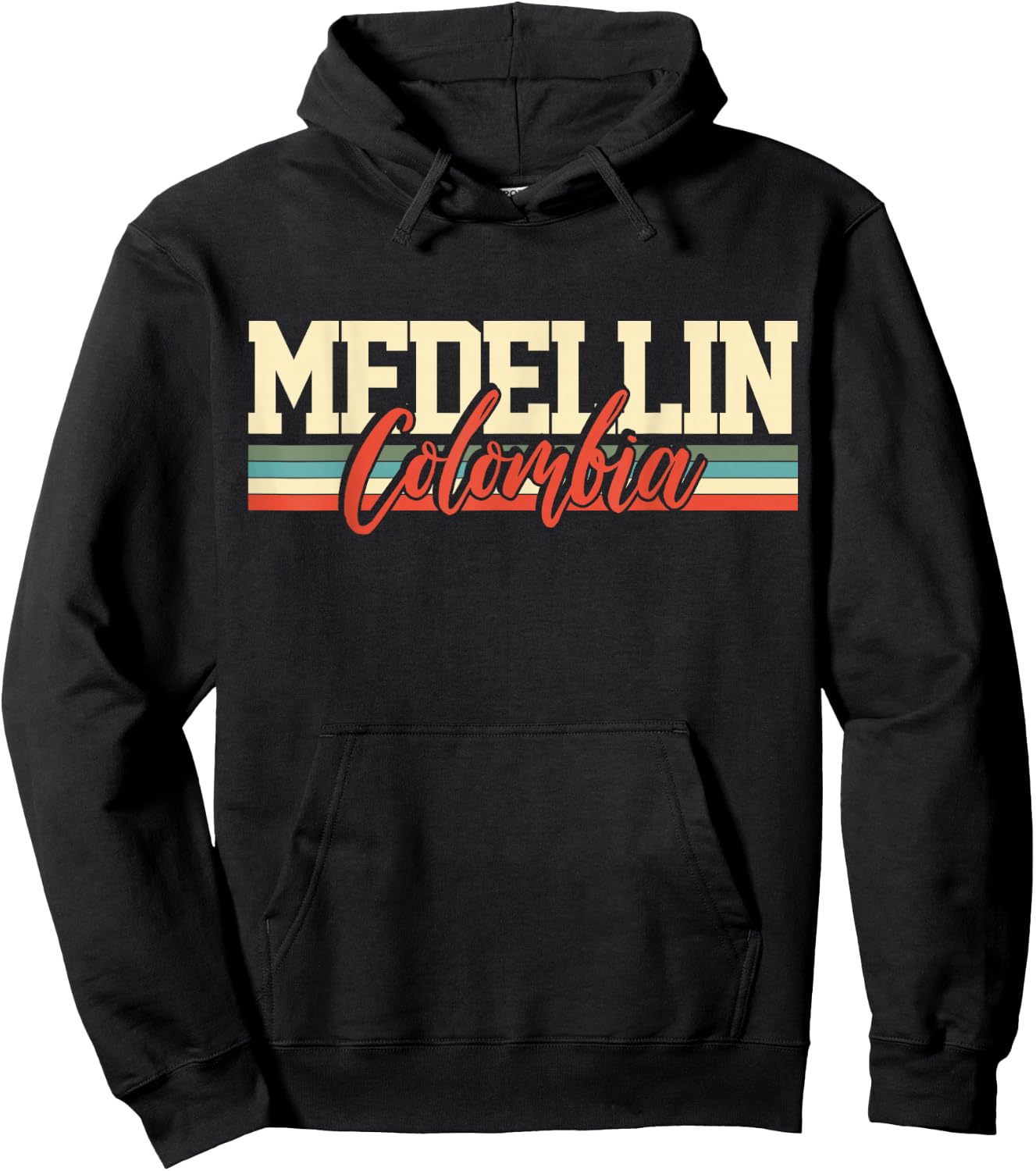 Medellin Colombia Travel Souvenir Retro Gift Hoodie - Hoodie | Black