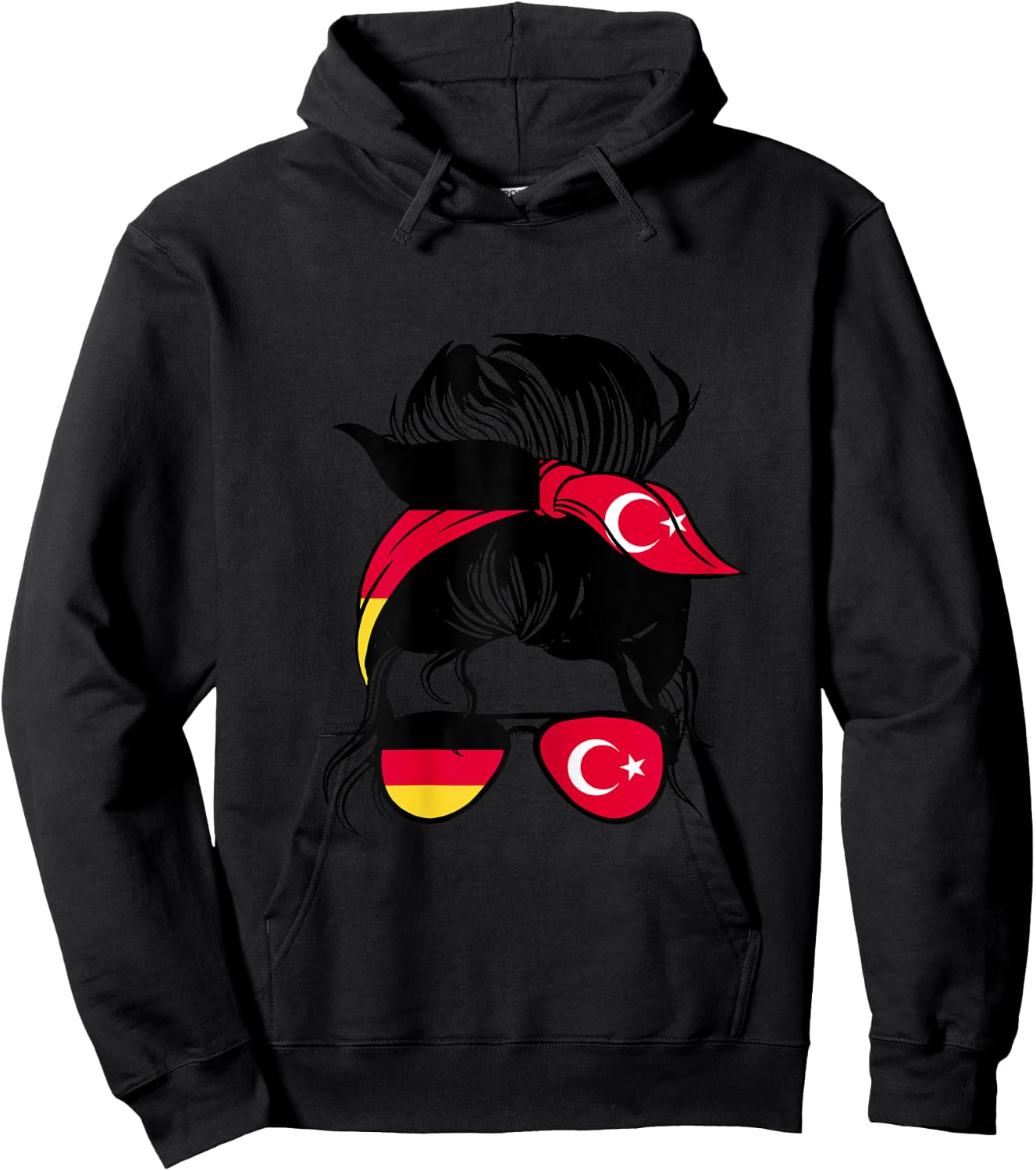 Half German Half Turkish Mix Germany and Turkey Roots Hoodie - Hoodie | Black