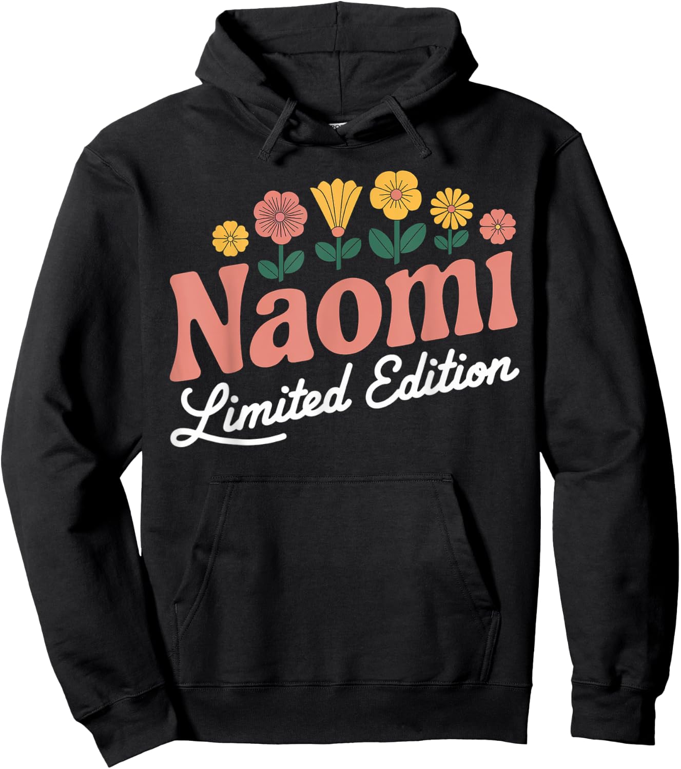 Naomi Limited Edition Vintage Custom Name Wife Grandma Hoodie - Hoodie | Black