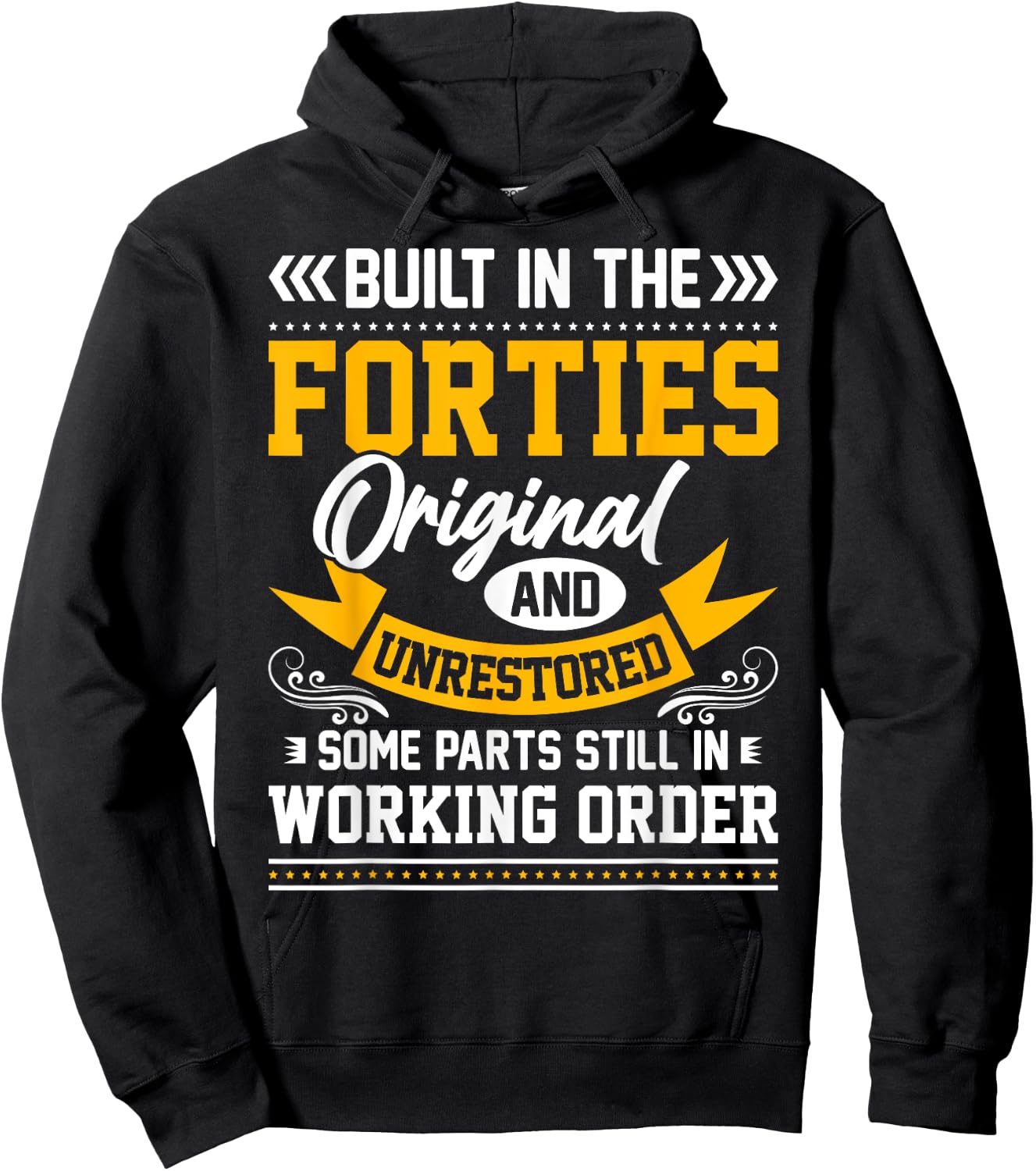 Built In The Forties Built In The 40s Birthday Hoodie - Hoodie | Black