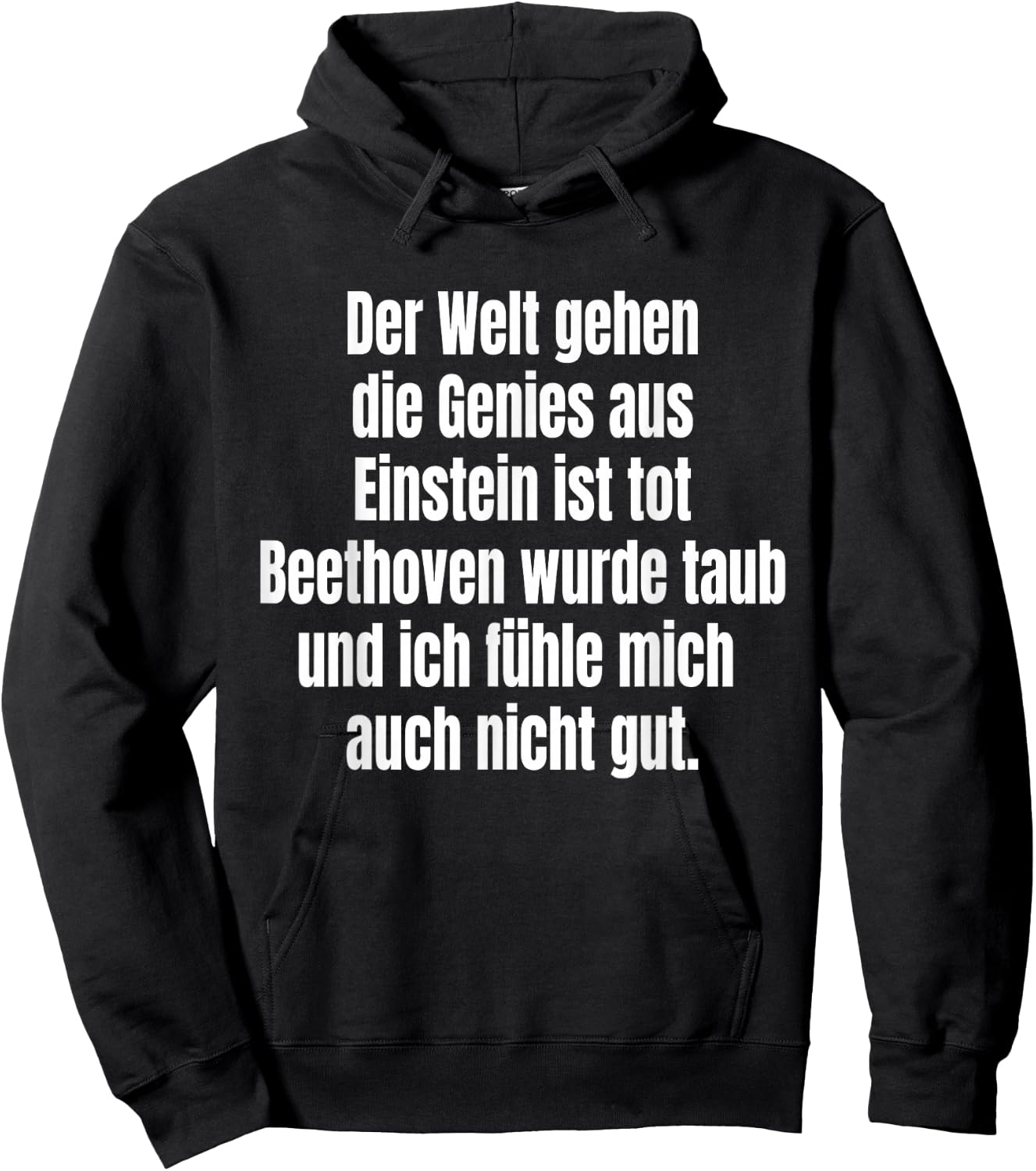Welt Genies Einstein Beethoven Funny , black Hoodie - Hoodie | Black