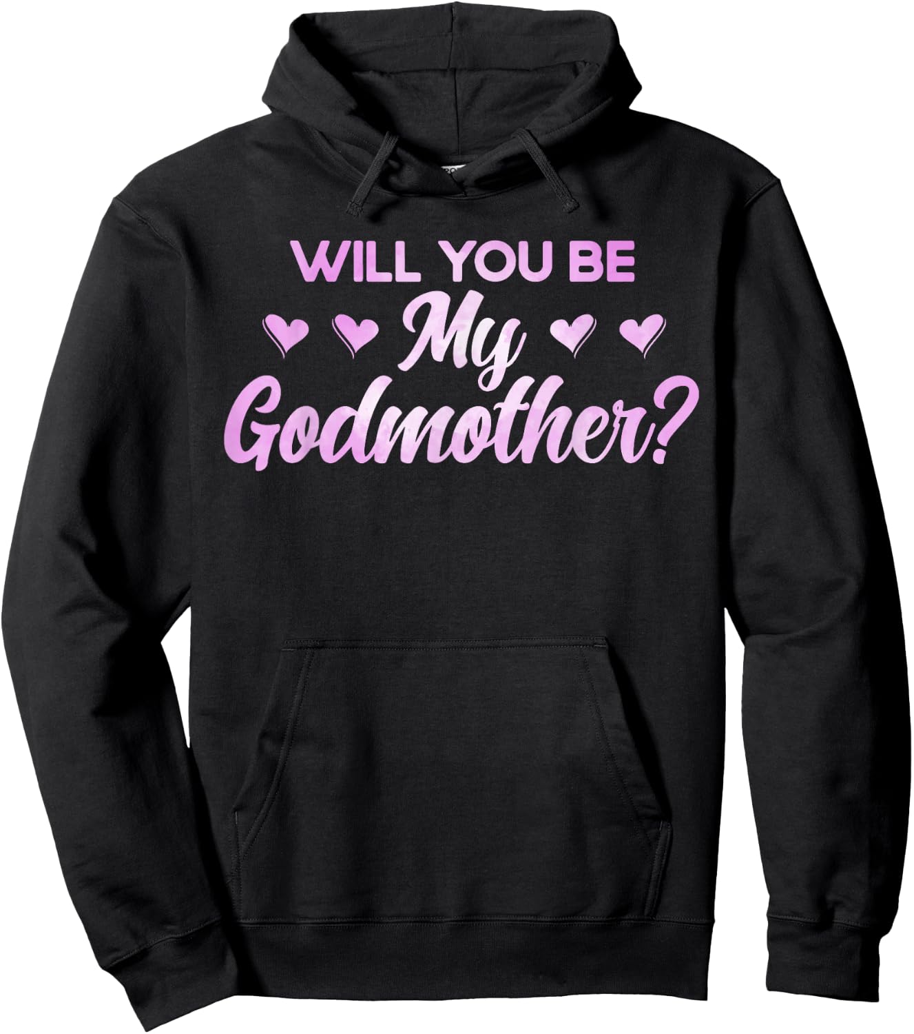 Godmother Will You Be My Godmother Watercolor Hoodie - Hoodie | Black