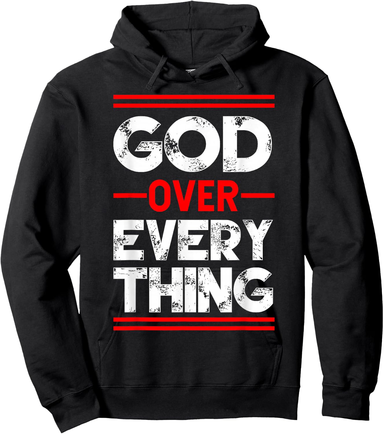 Christian Faith God Over Everything Hoodie - Hoodie | Black