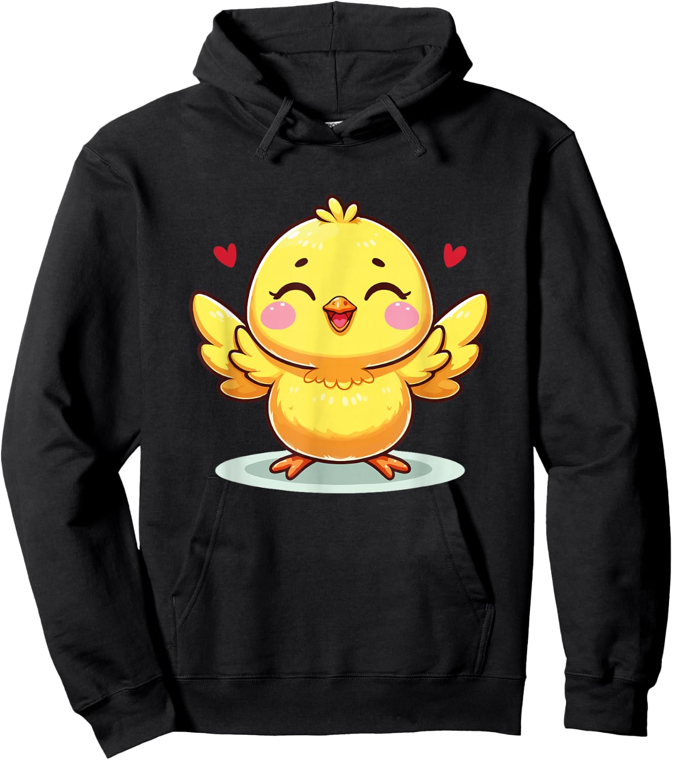 Cute Chick Farm , Black, S Hoodie - Hoodie | Black