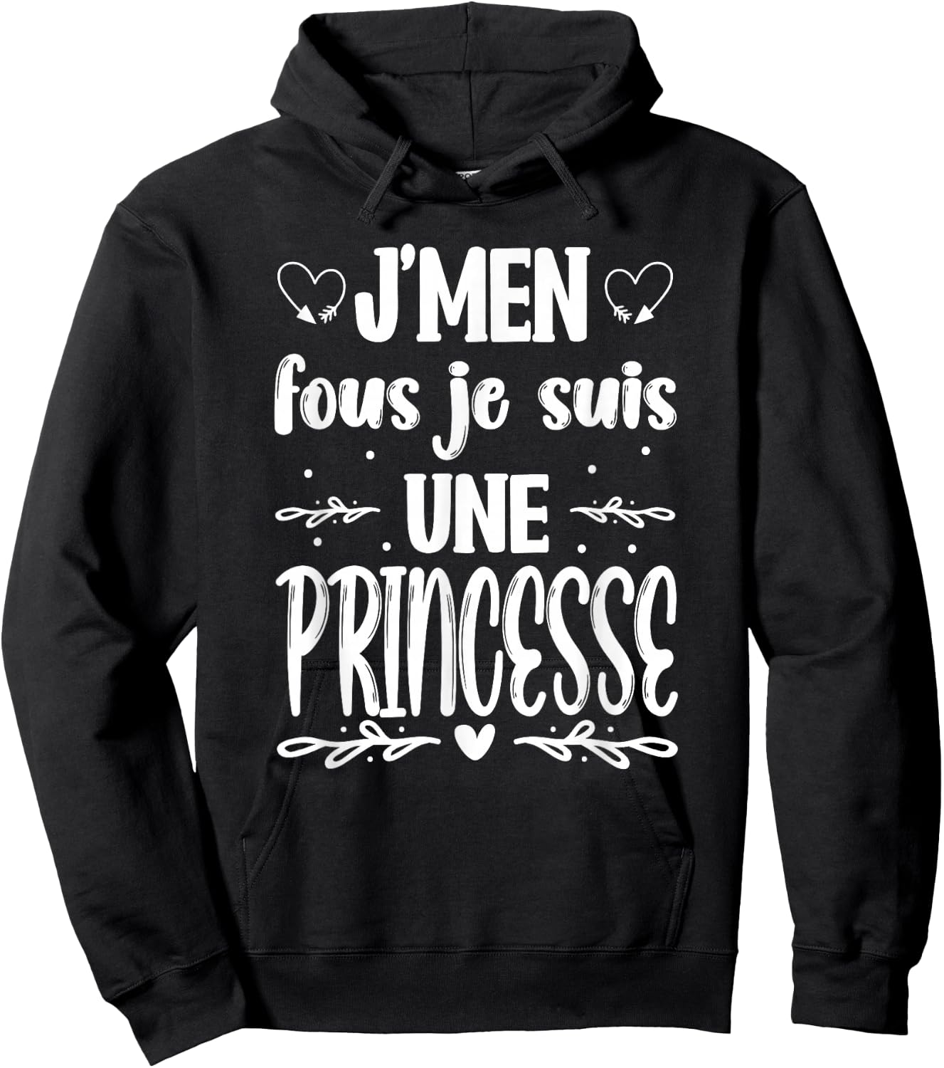 Women's Mother's Day Humour - Je suis une Princesse , Black, S Hoodie - Hoodie | Black