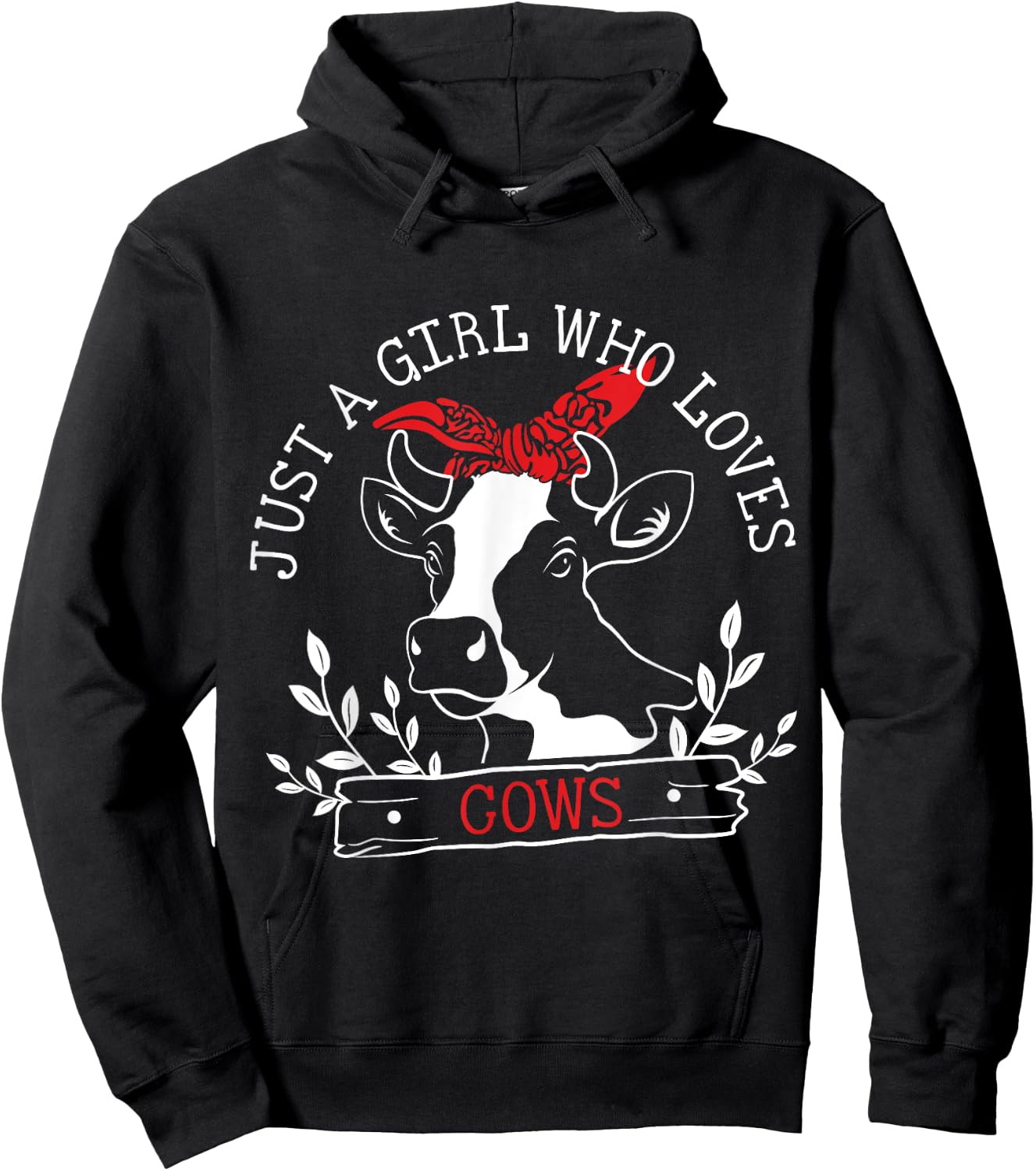 Just A Girl Who Loves Cows Hoodie - Hoodie | Black
