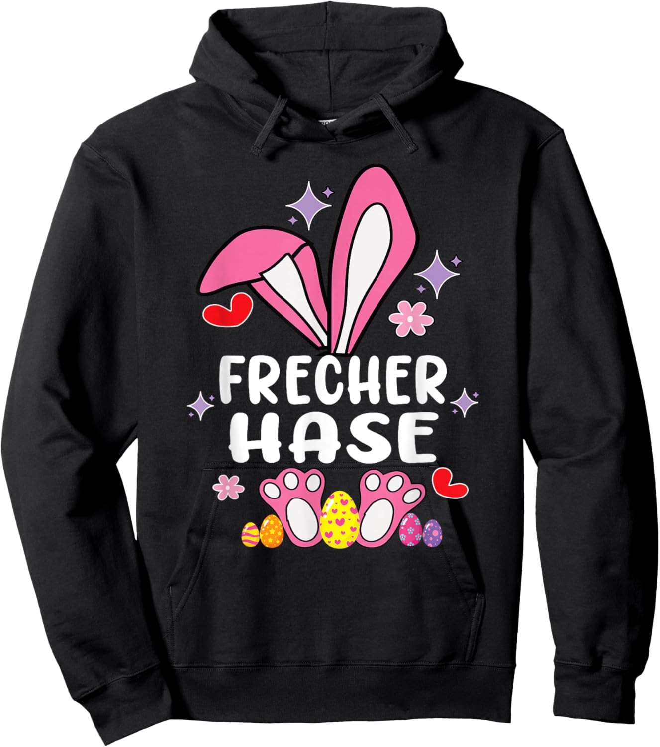 Frecher Hase Osterhase Partnerlook Outfit Geschenk Ostern Hoodie - Hoodie | Black