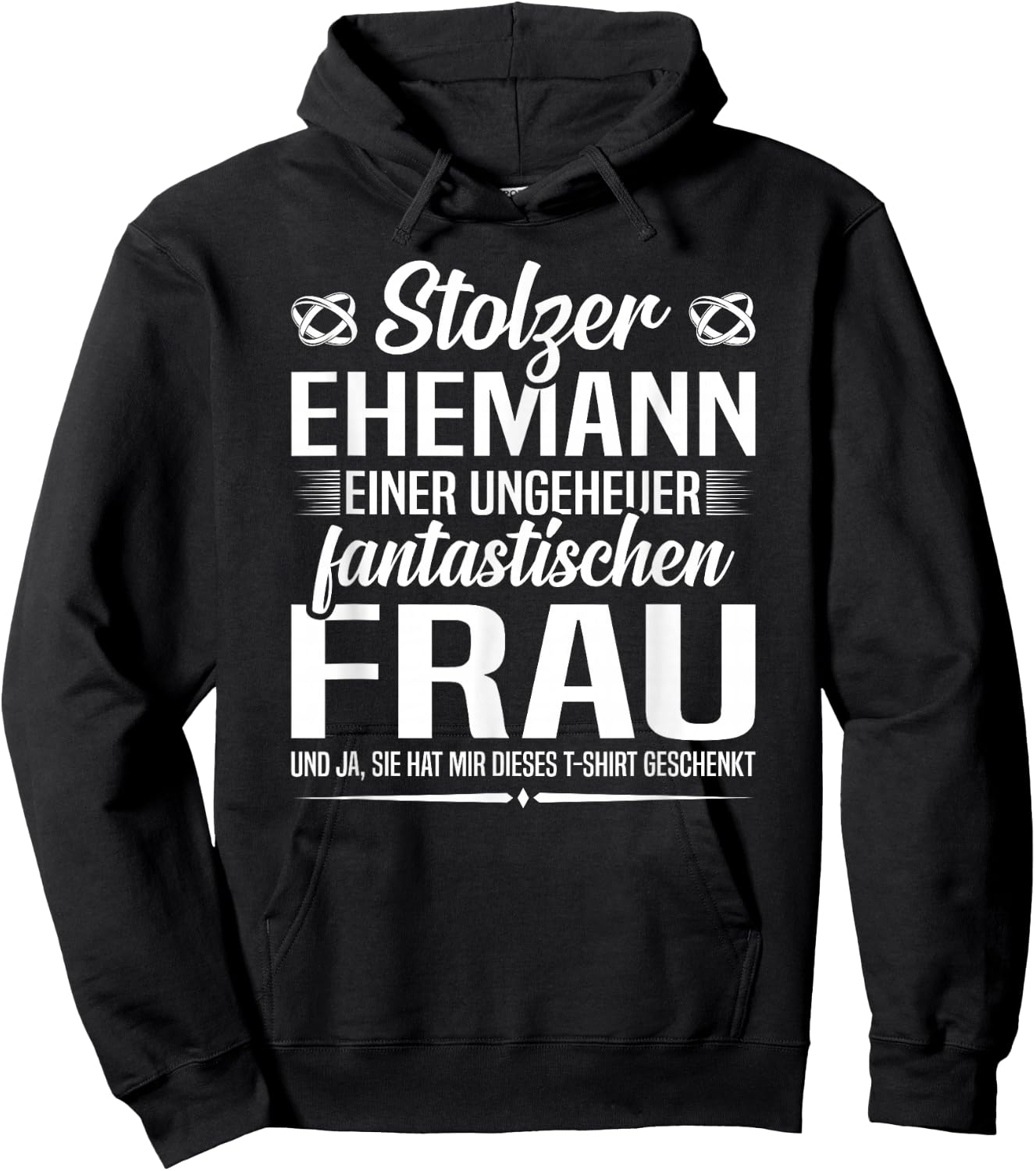 Proud Husband Wife Wedding Anniversary , black Hoodie - Hoodie | Black