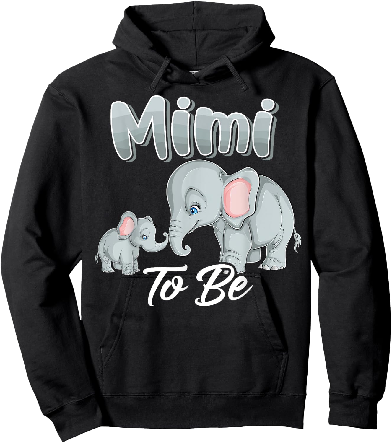 Soon Mimi To Be Elephants For Baby Shower Gender Reveal Gigi Hoodie - Hoodie | Black