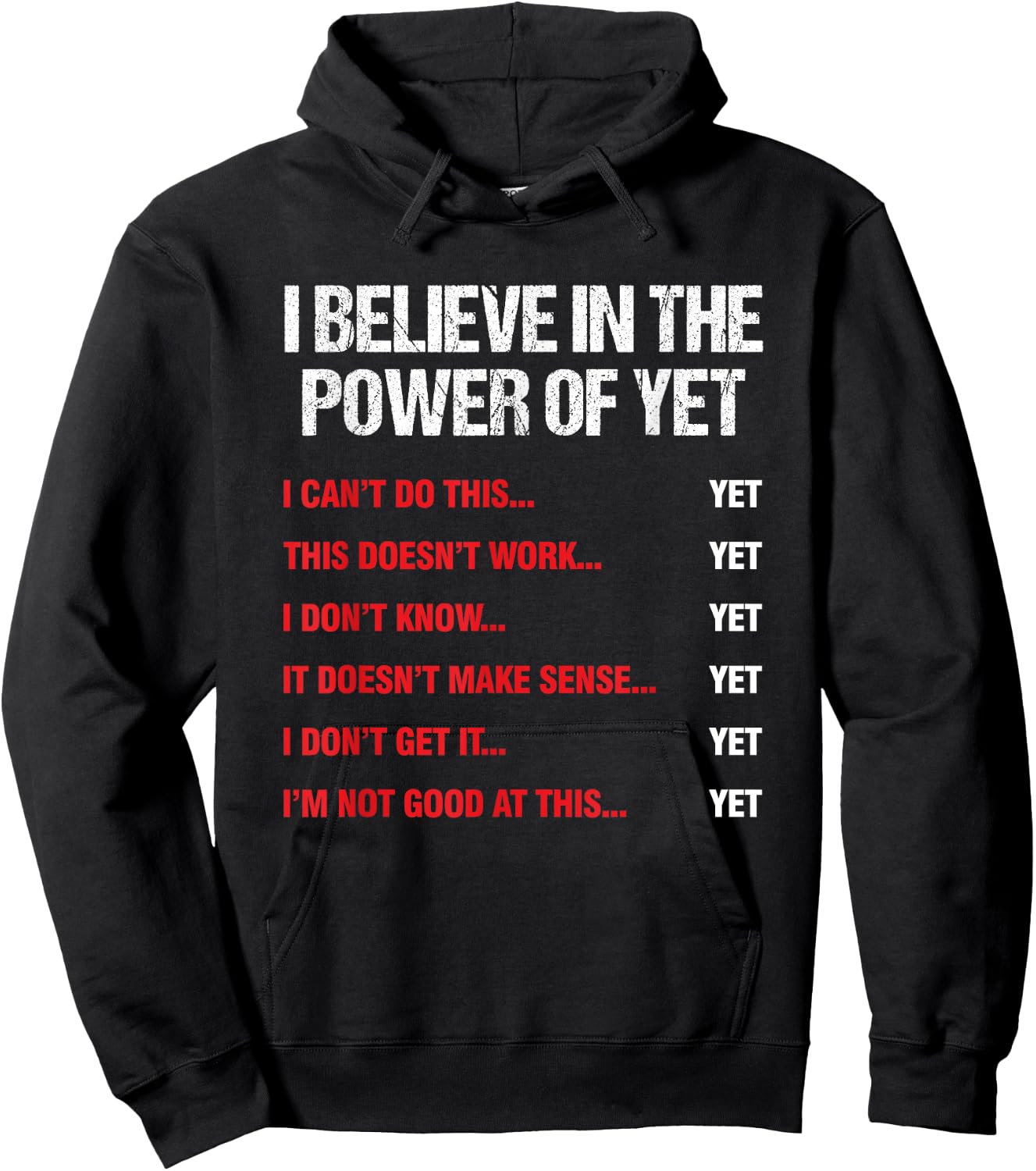 Encouragement Believes in the Power of Motivation Hoodie - Hoodie | Black