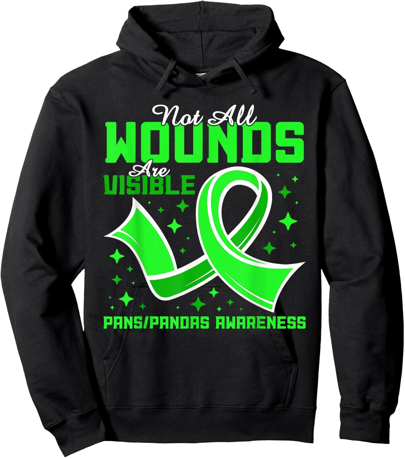 PANS-PANDAS Awareness Not All Wounds Are Visible Hoodie - Hoodie | Black
