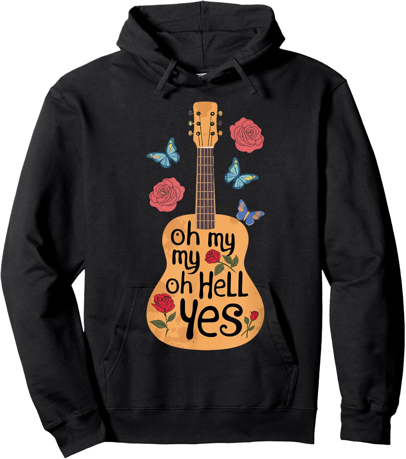 !RALUPOP OH MY MY OH HELL YES | Music , Small, Blue Hoodie - Hoodie | Black
