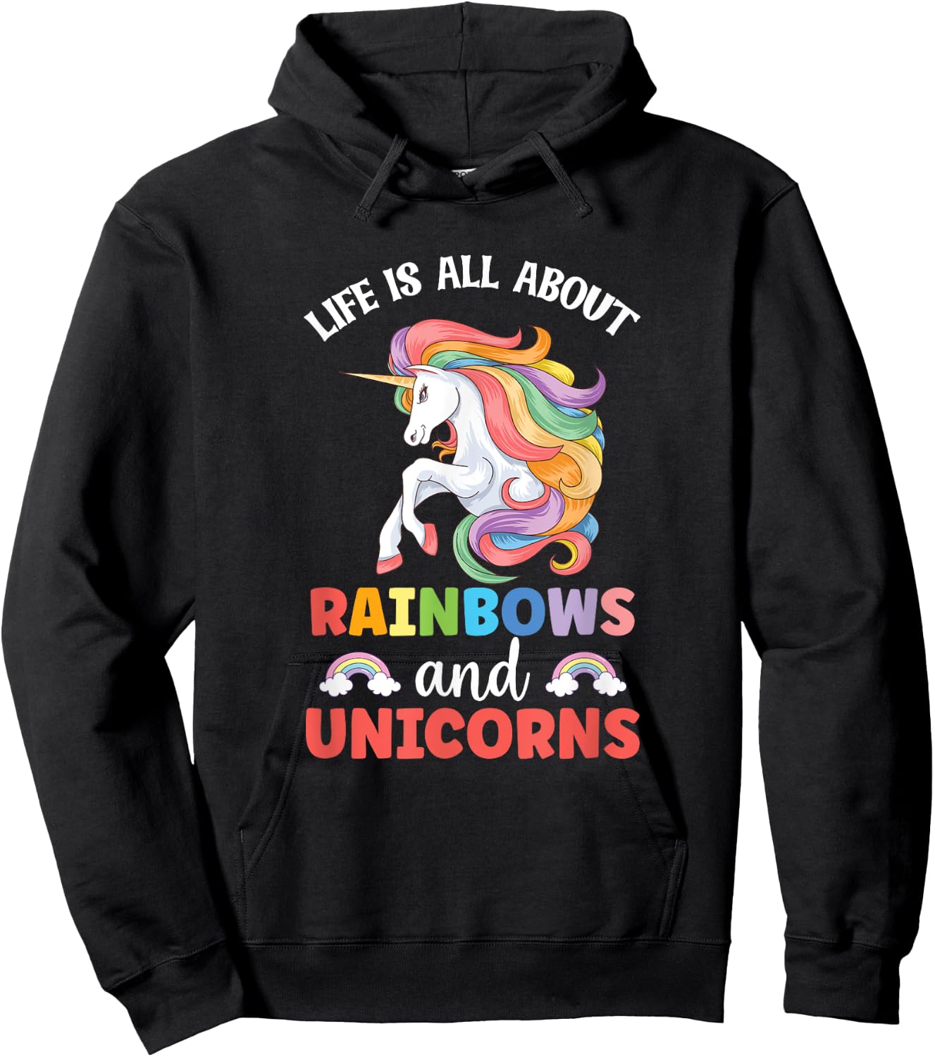 Unicorn Unicorns Women Horse Hoodie - Hoodie | Black