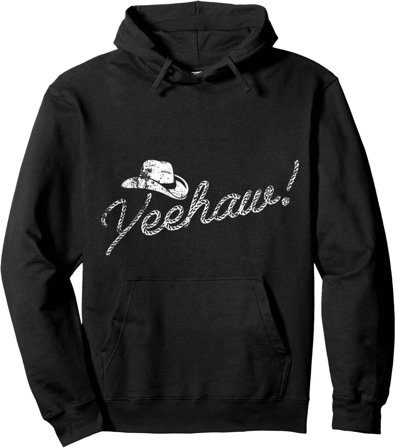 Yeehaw Cowboy Hoodie - Hoodie | Black