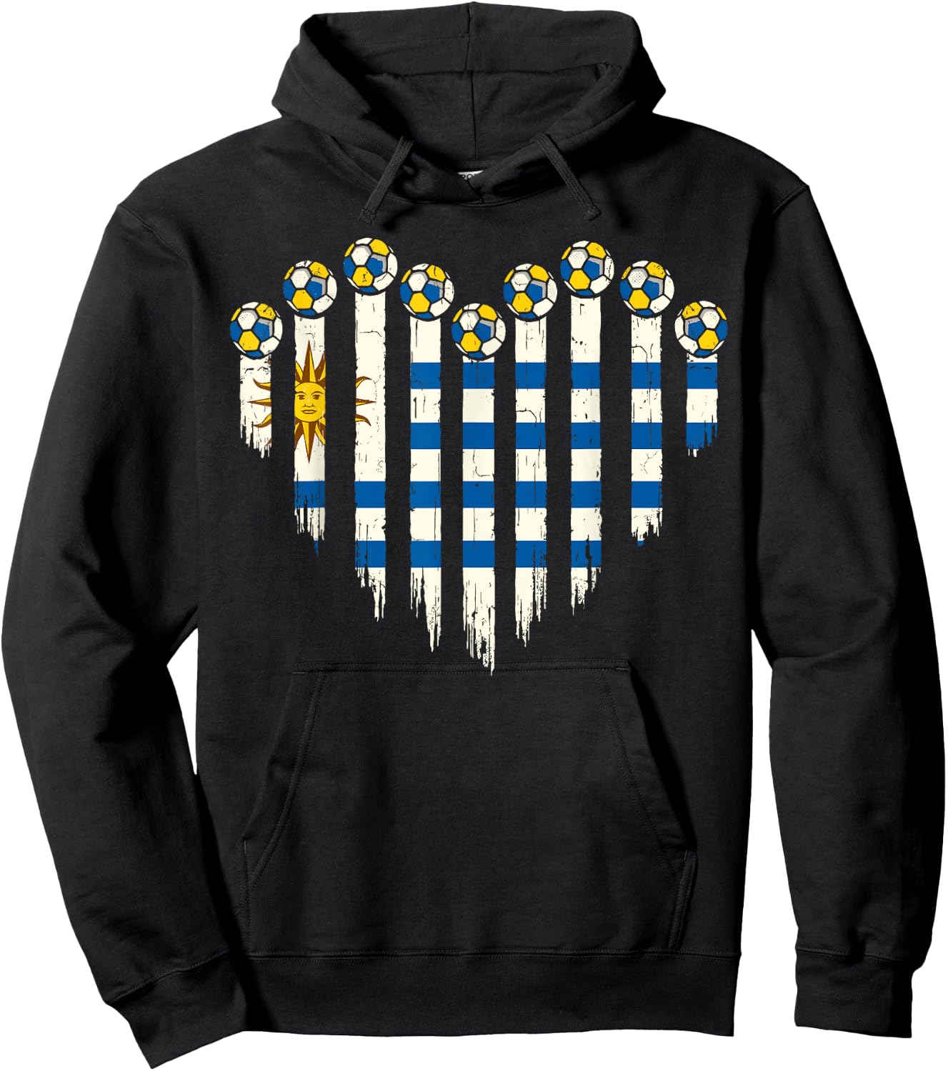 Uruguayn Flag Novelty Uruguay Hoodie - Hoodie | Black