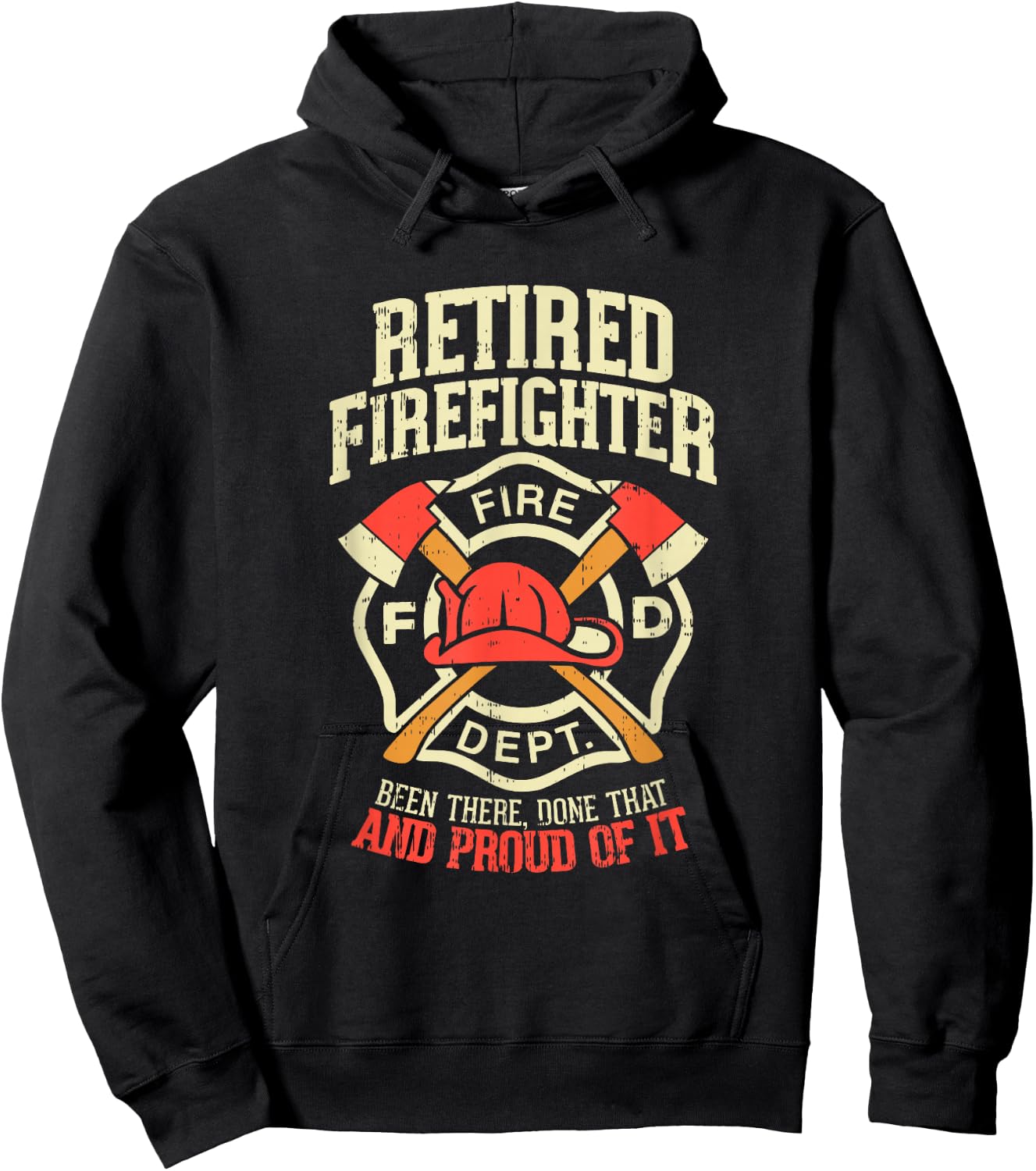 Heroic Retired Firefighter T Shirt Fireman Gift Hoodie - Hoodie | Black