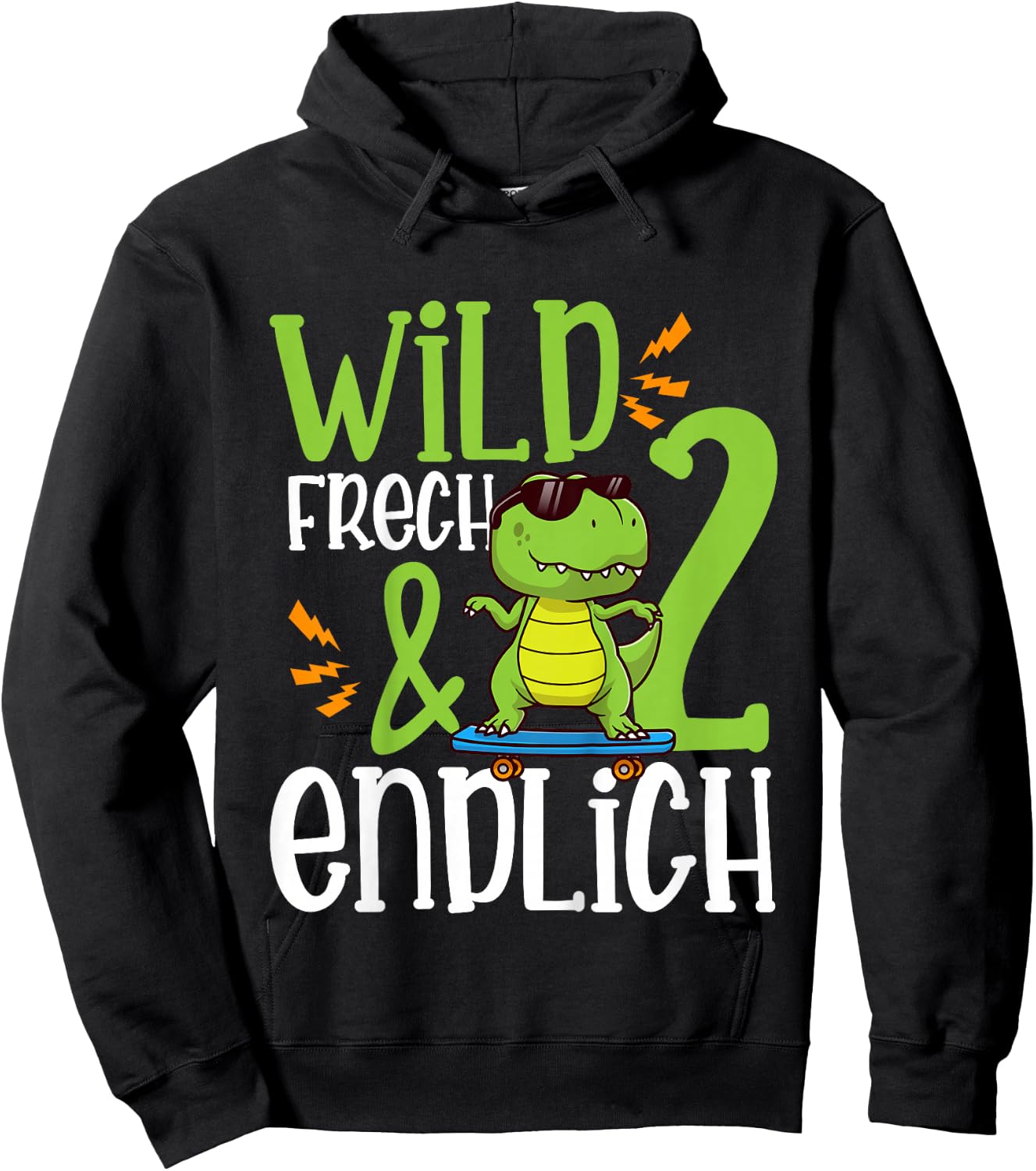 Children's Wild Frech & Finally 2 Second Birthday, black Hoodie - Hoodie | Black