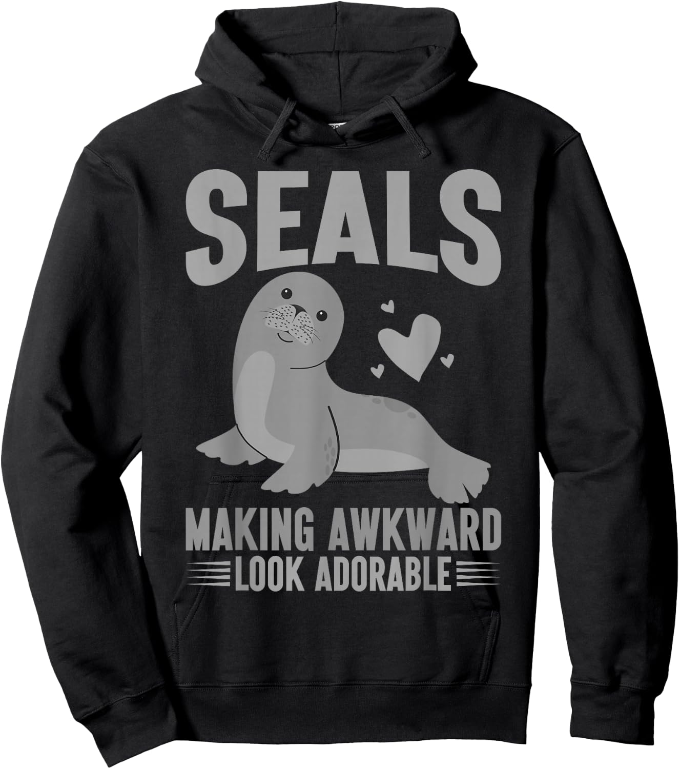 Seals Making Awkward Look Adorable Seal Hoodie - Hoodie | Black
