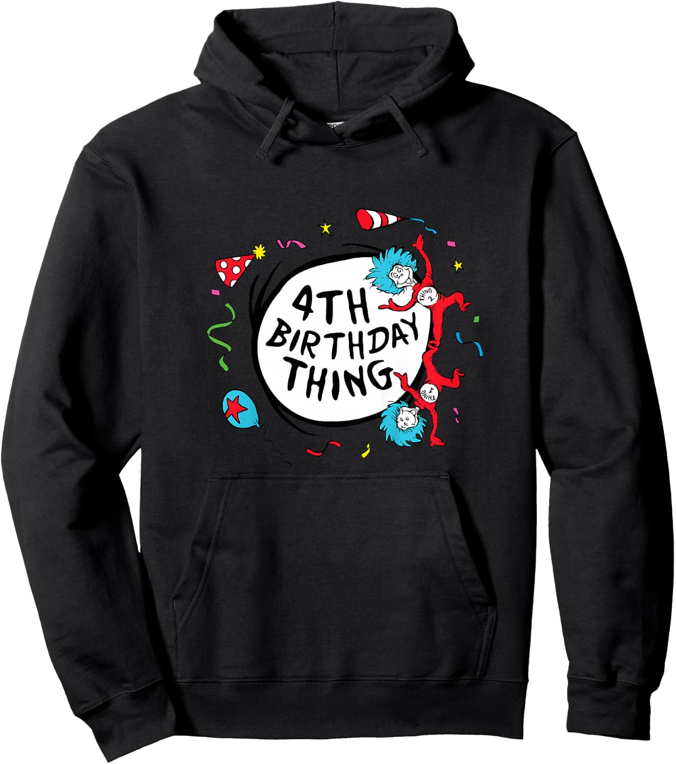 Dr. Seuss 4th Birthday Thing Hoodie - Hoodie | Black